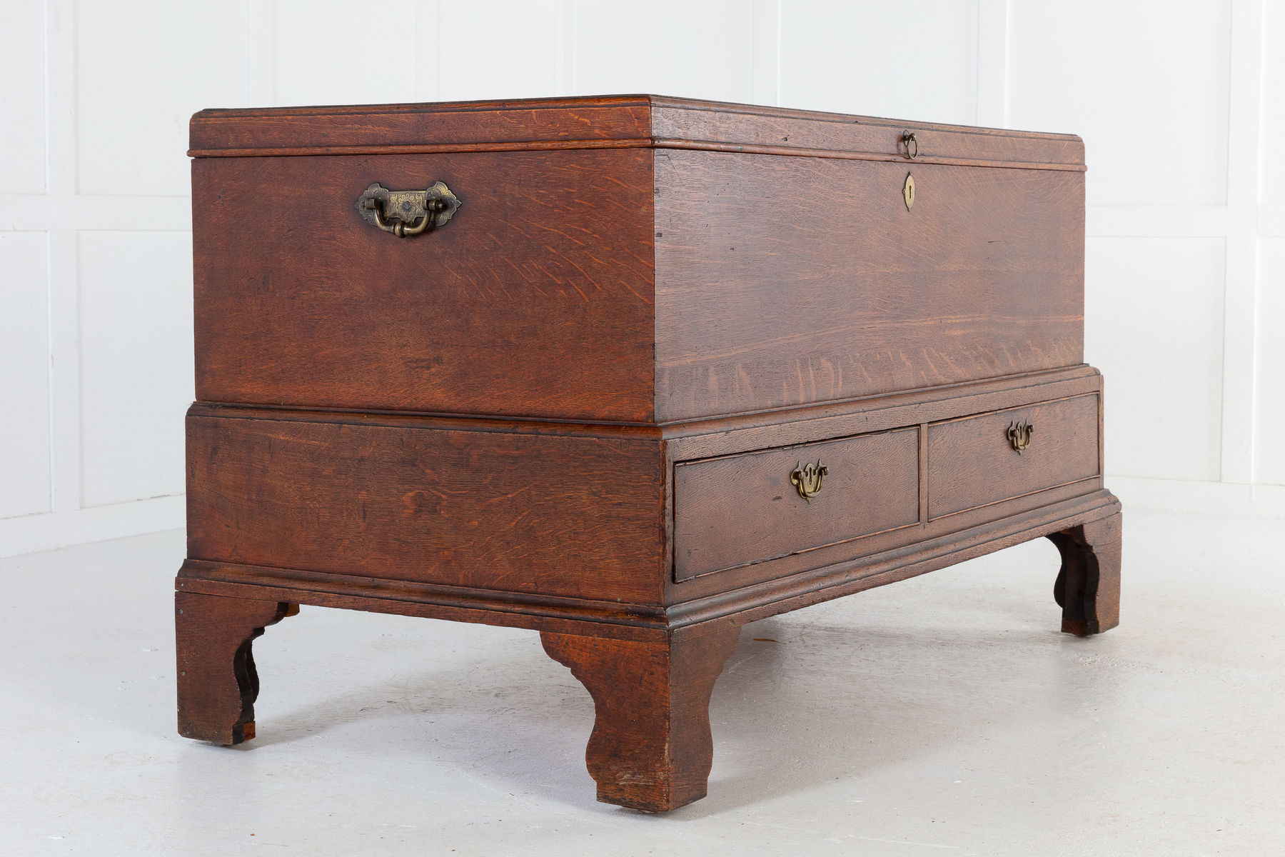 SOLD, 18th Century Oak Silver Chest