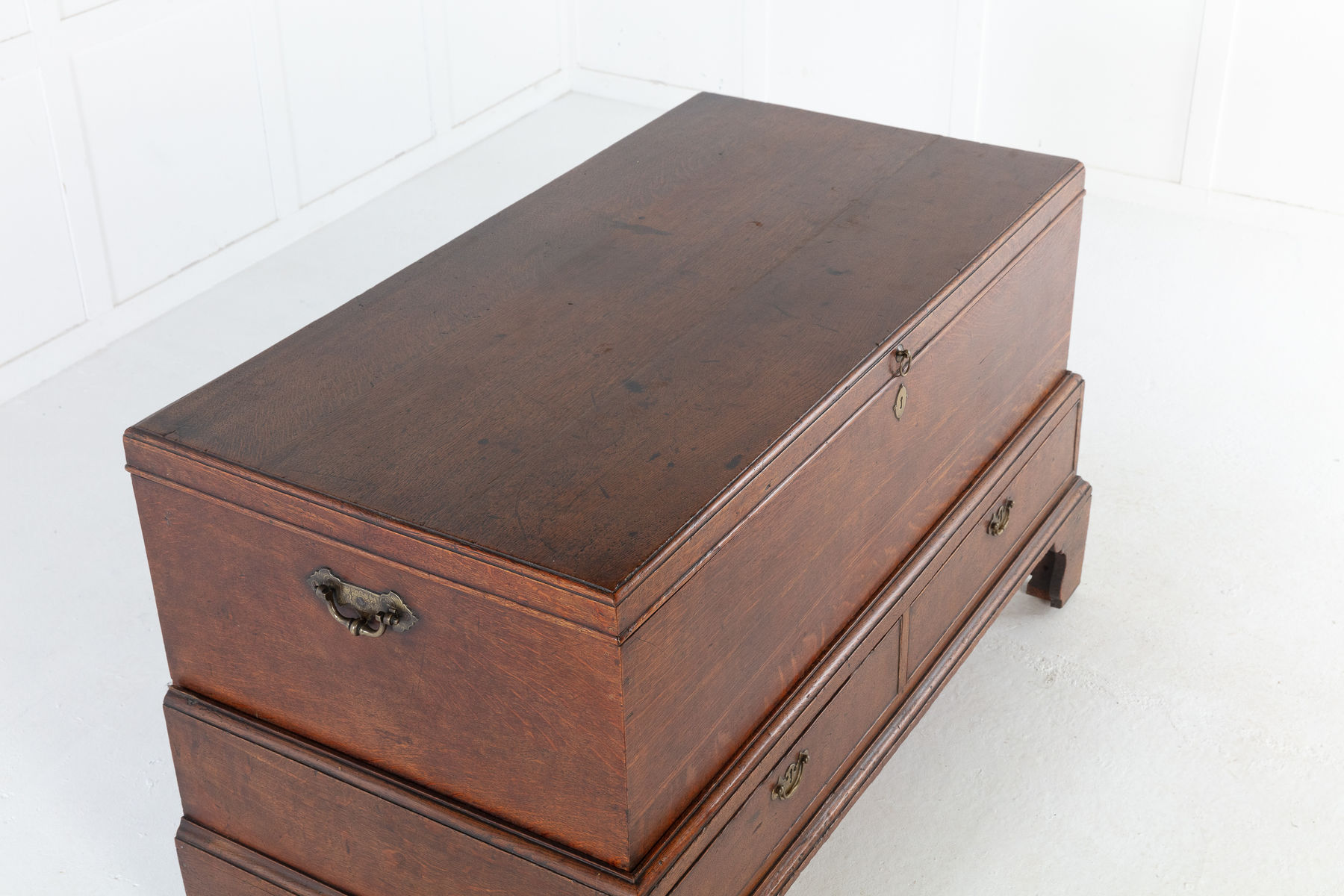 SOLD, 18th Century Oak Silver Chest