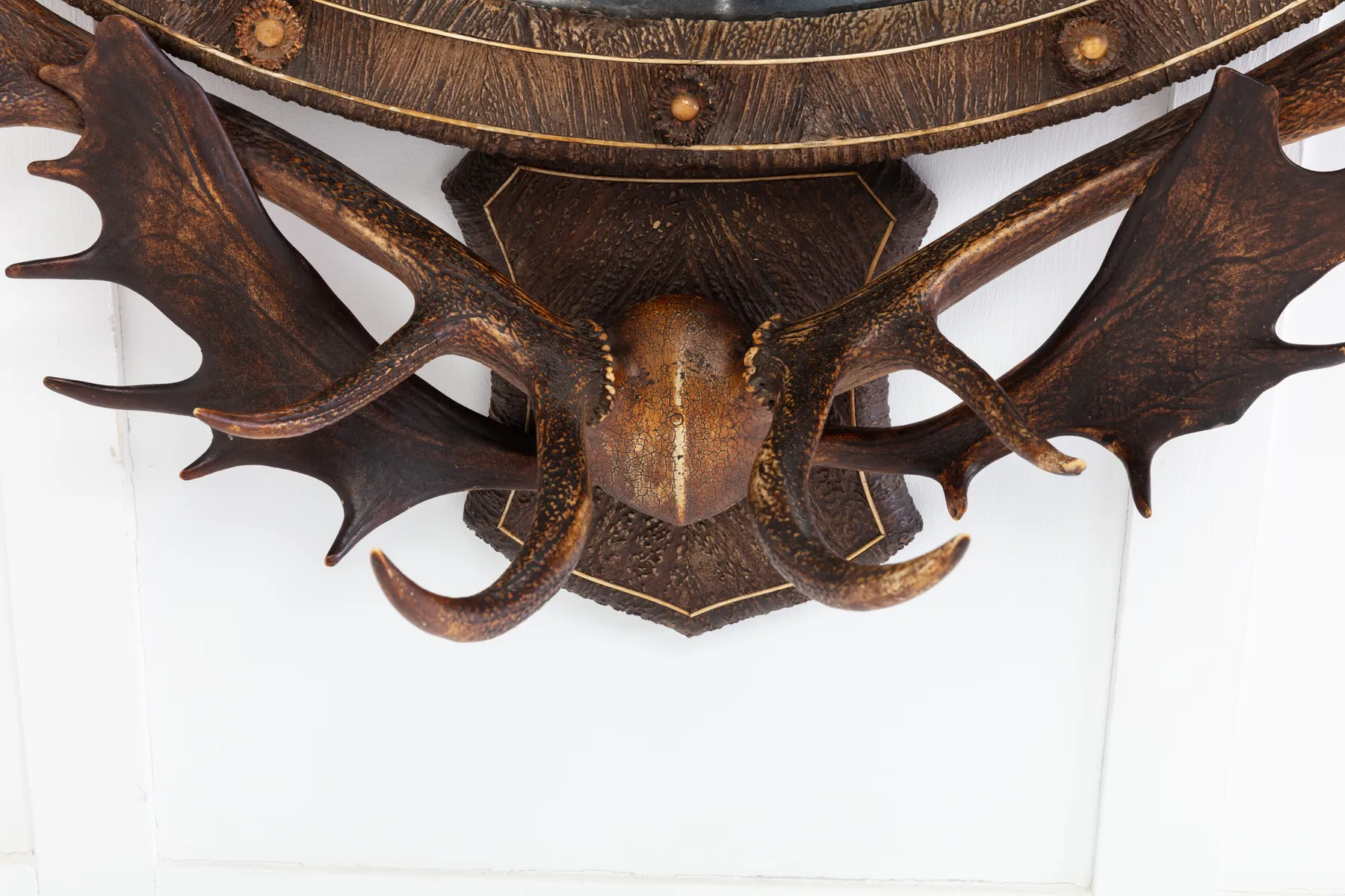 SOLD, 19th Century Oval Antler Mirror