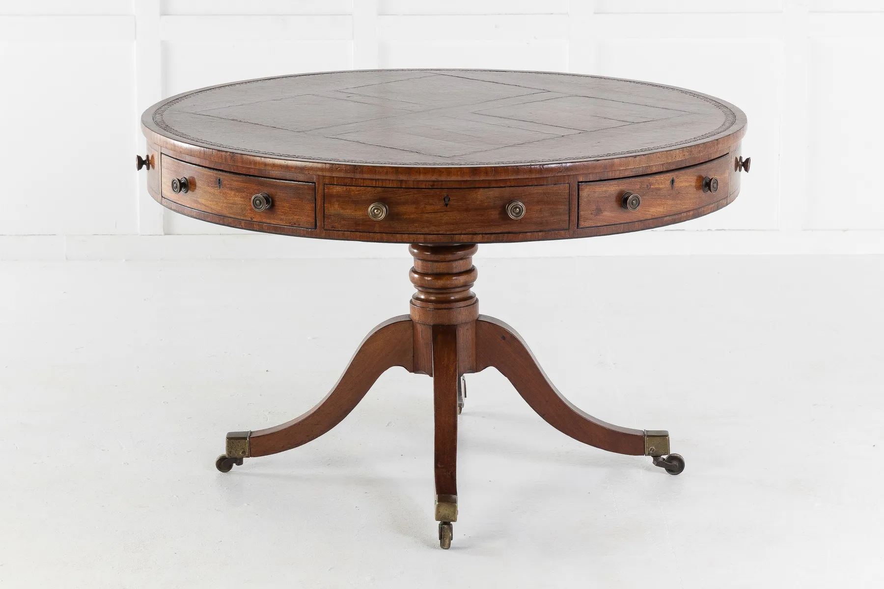 SOLD, English Regency Mahogany Drum Table