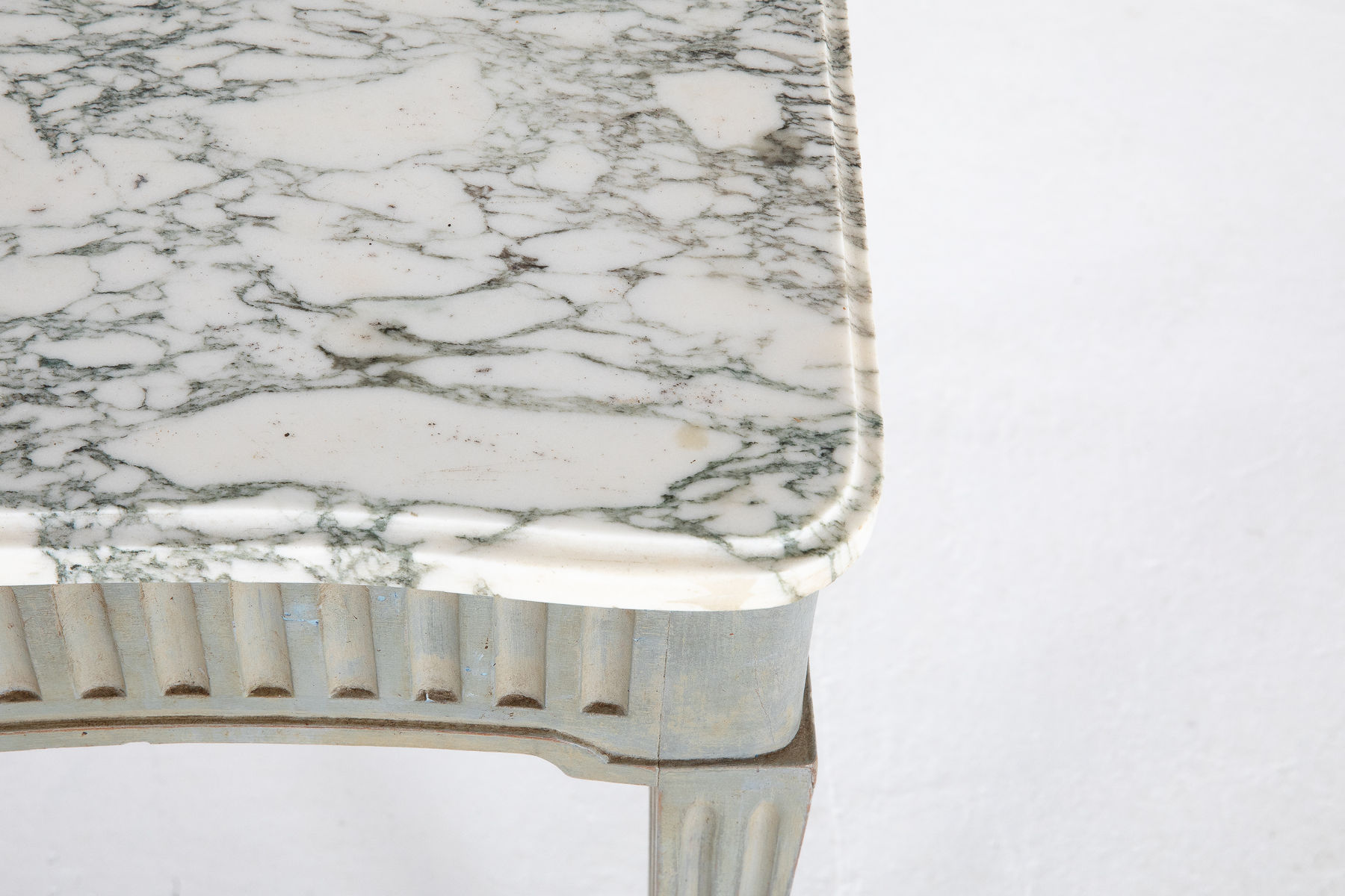 SOLD, 1920s Painted Console Table with Marble Top