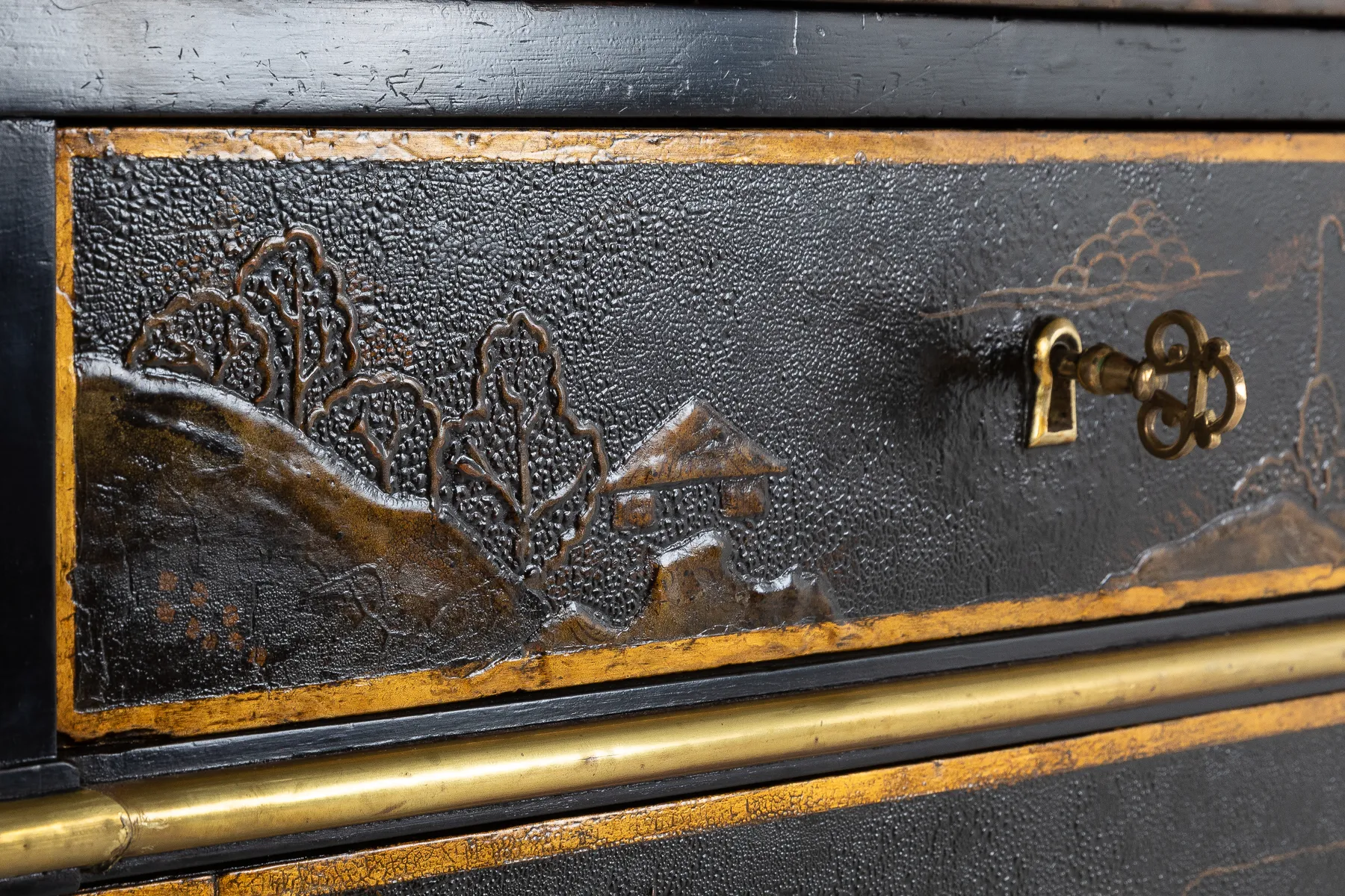 SOLD, Early 19th Century French Cabinet with Chinese Lacquer