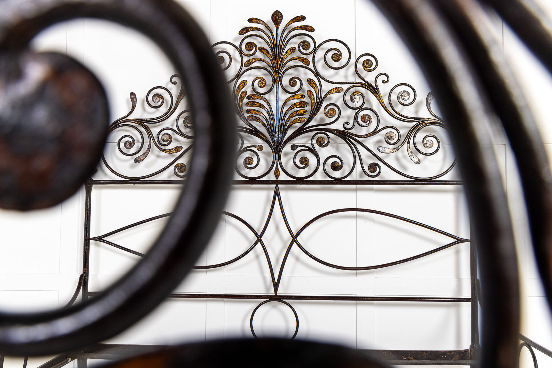 An Important Mid 19th Century Italian Wrought Iron Bed Frame