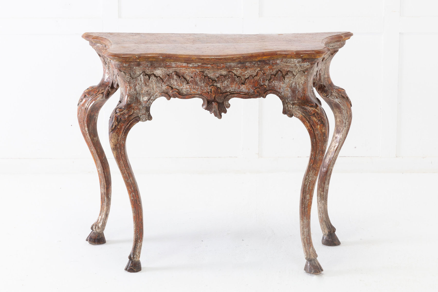 SOLD, 18th Century Italian Silver Gilt Console Table