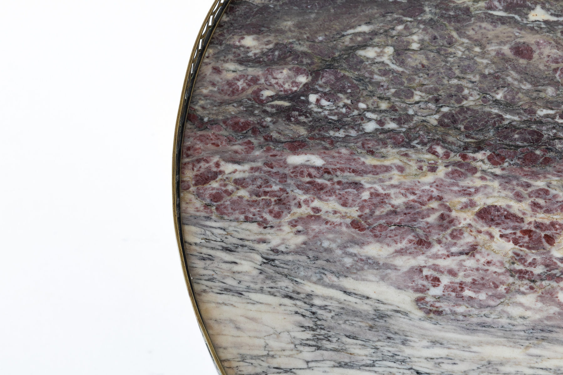 SOLD, 19th Century French Inlaid Gueridon with Marble Top