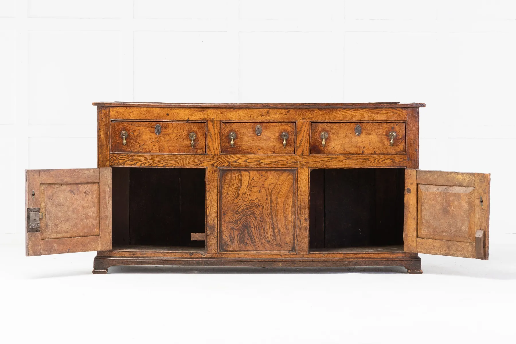 SOLD, George III Elm Cupboard Dresser Base