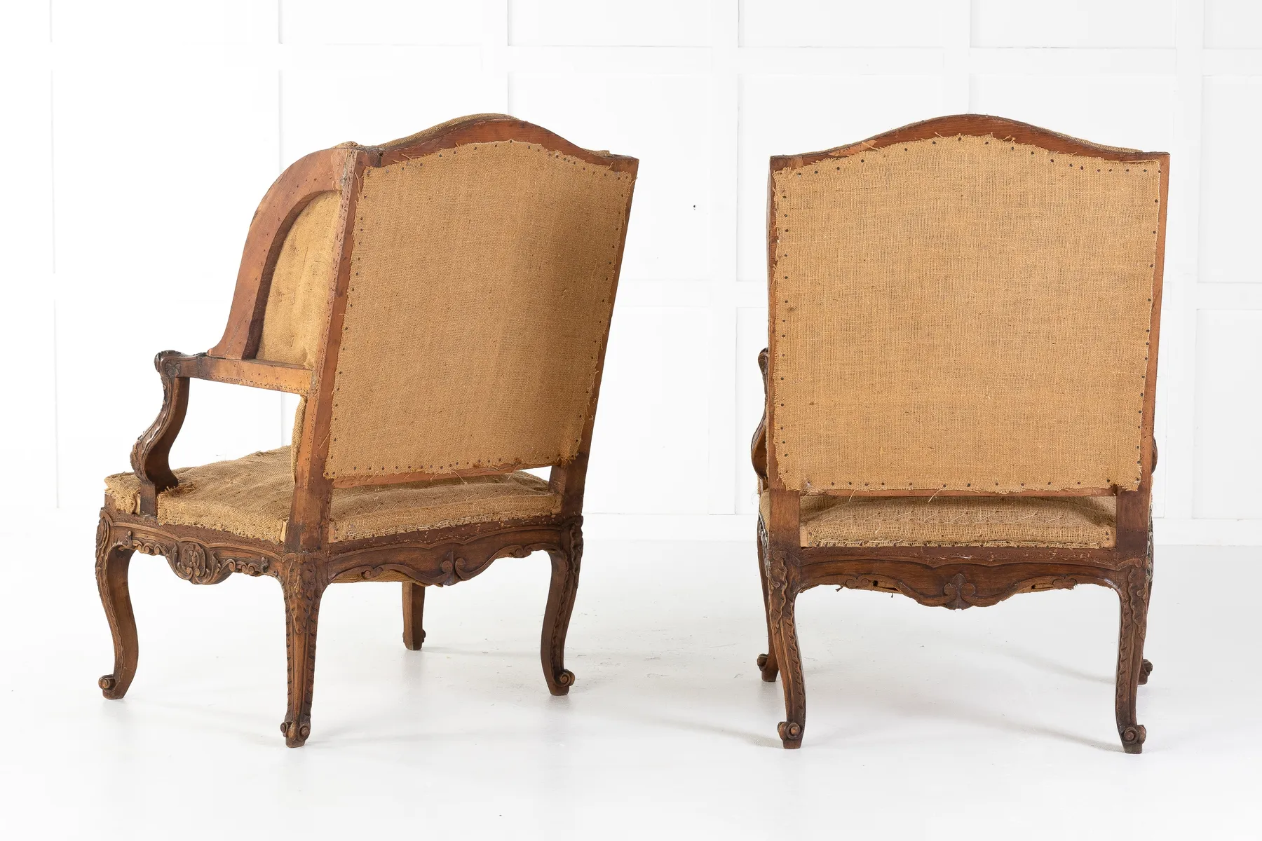 SOLD, Pair of 19th Century French Oak Armchairs