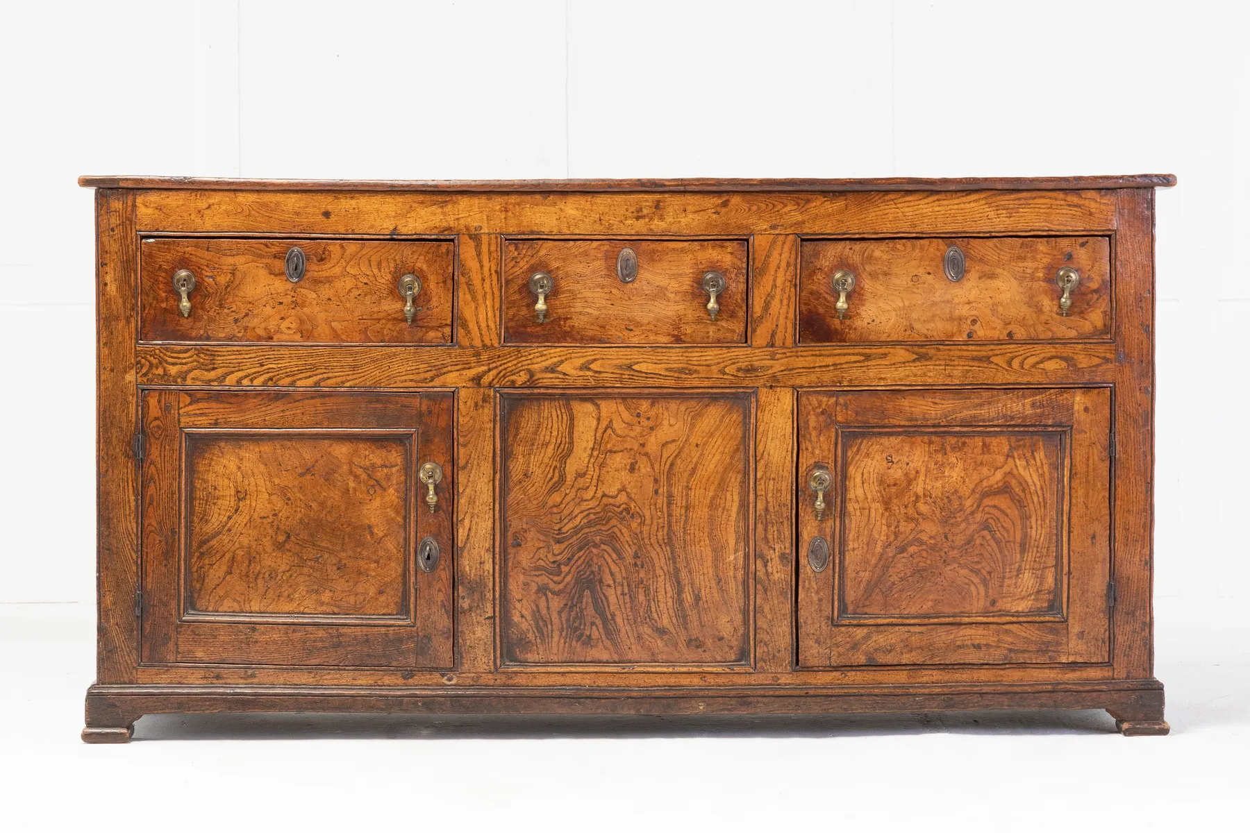SOLD, George III Elm Cupboard Dresser Base