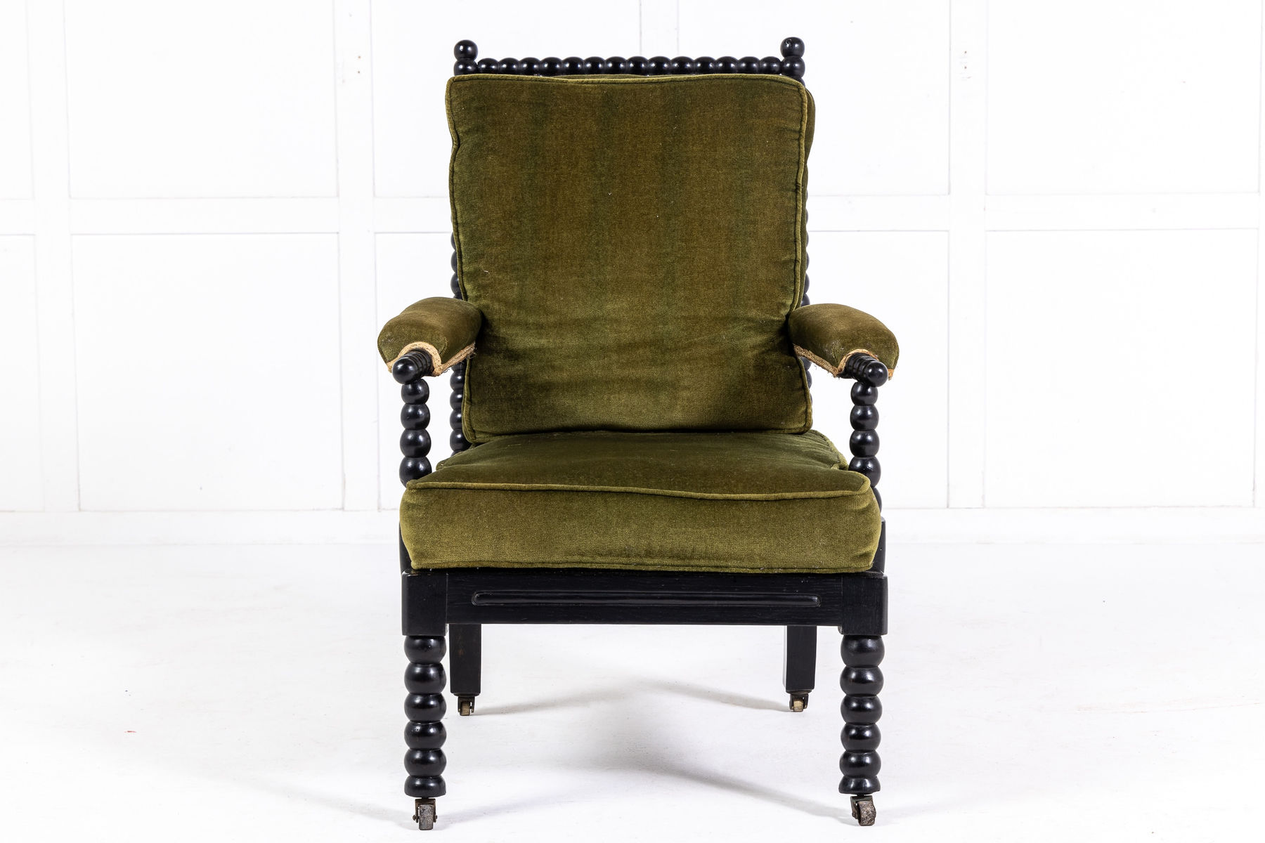 19th Century English Regency Ebonised Bobbin Chair