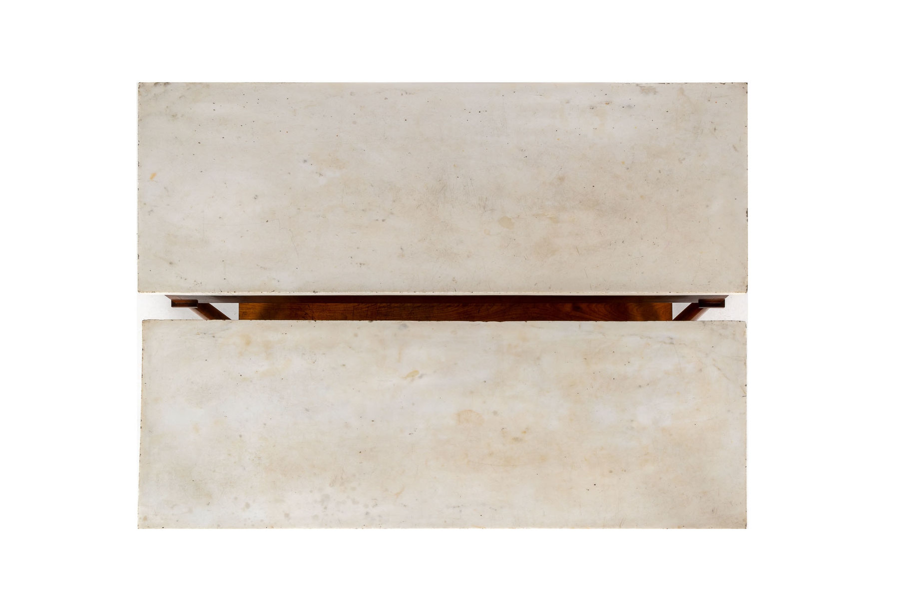 Pair of Early 19th Century Cherry Console Tables with Marble Tops