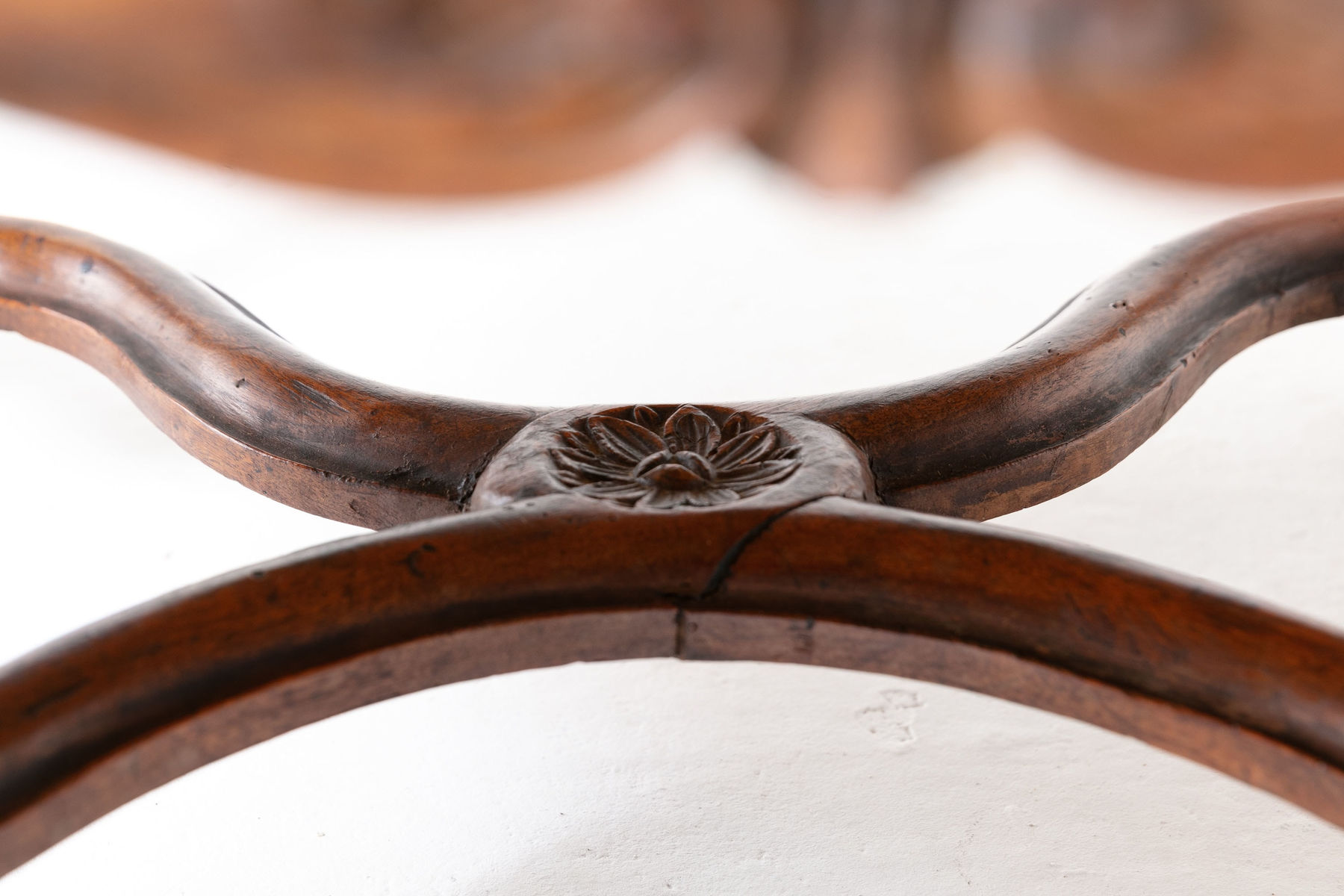 Pair of 18th Century French Walnut and Leather Armchairs