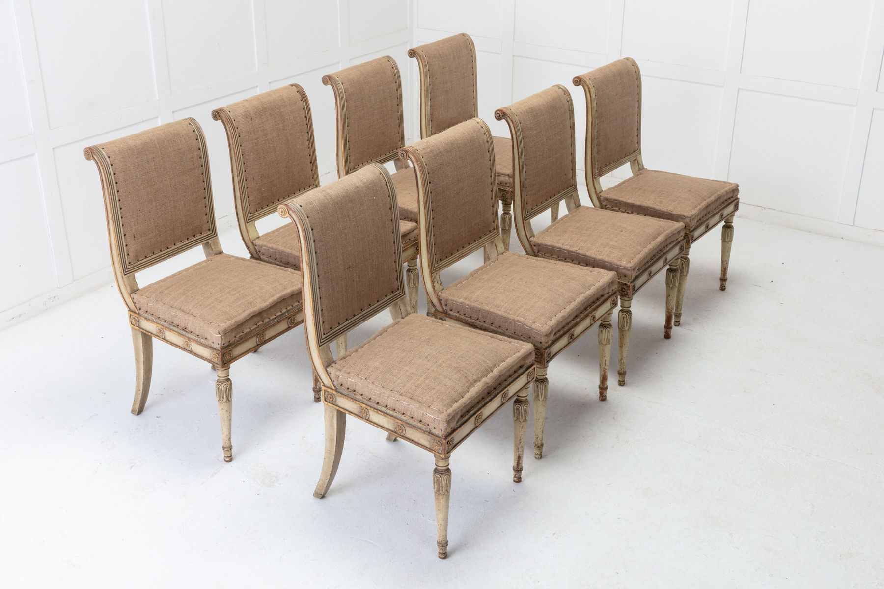 SOLD, Set of Eight 1930s French Dining Chairs