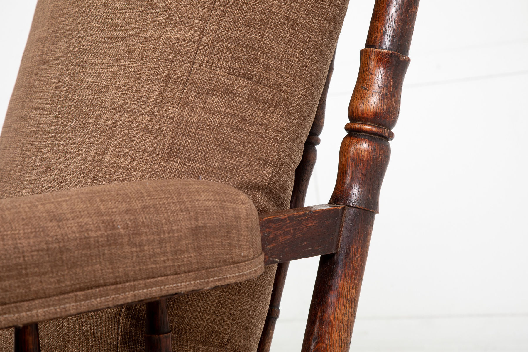 Large Scale 19th Century English Oak Armchair