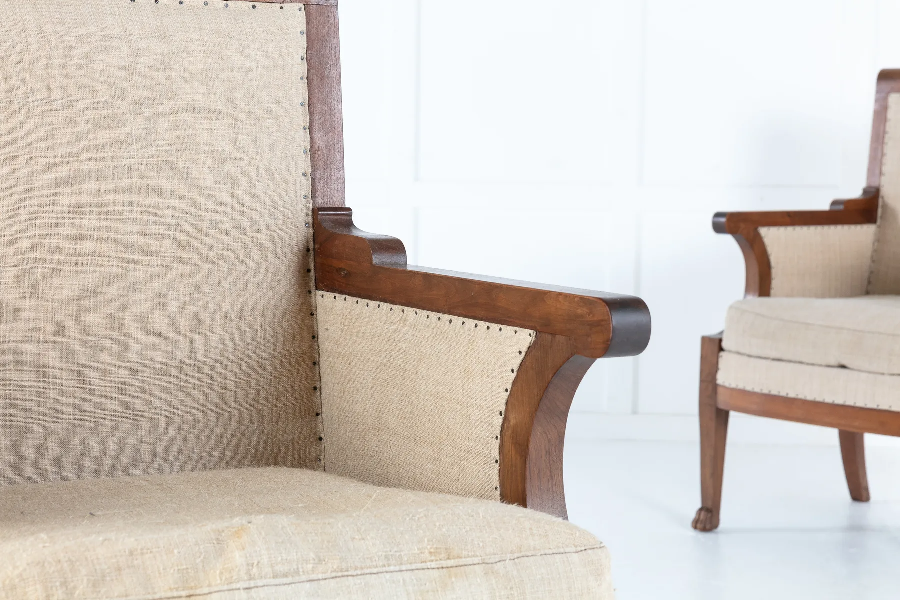 SOLD, Pair of 19th Century French Walnut Armchairs
