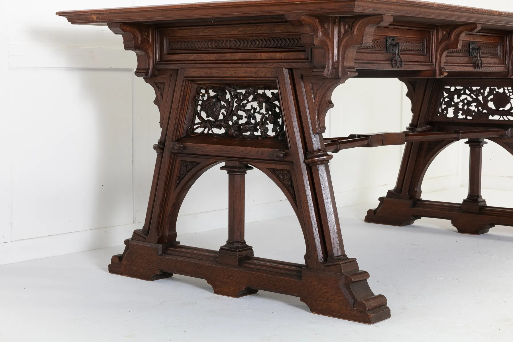 Large 19th Century Gothic Desk