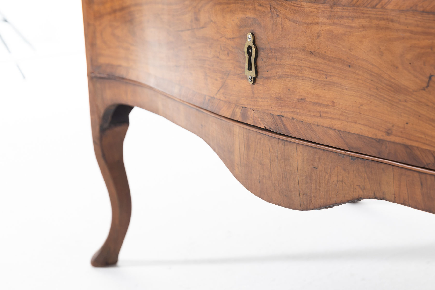 18th Century Italian Olive Wood Chest of Drawers with Marble Top