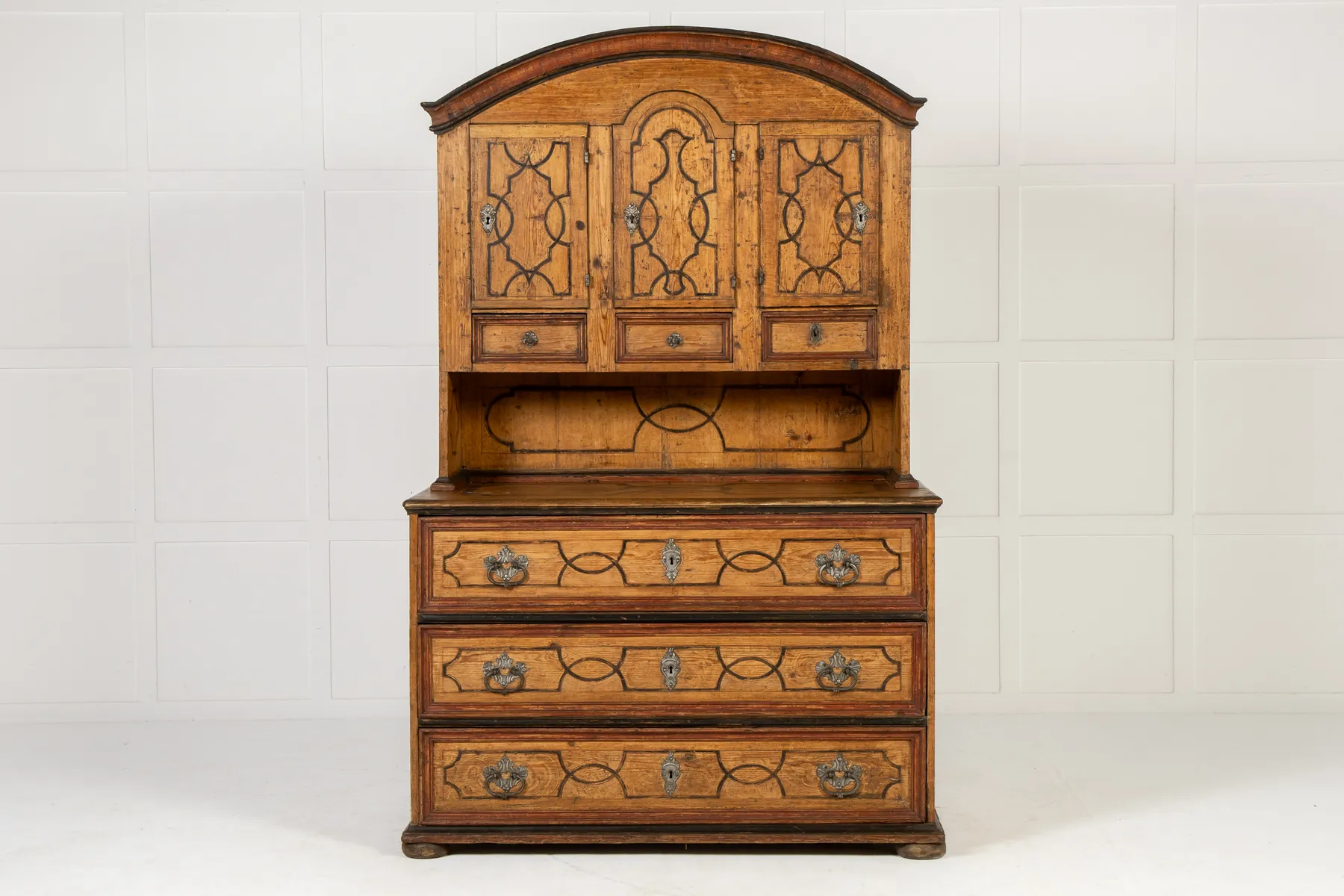 18th Century Pine Cabinet with Original Paint