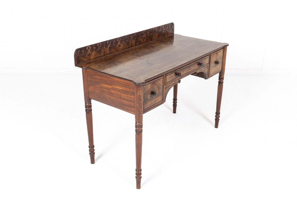 Early 19th Century English Regency Mahogany Desk/Dressing Table
