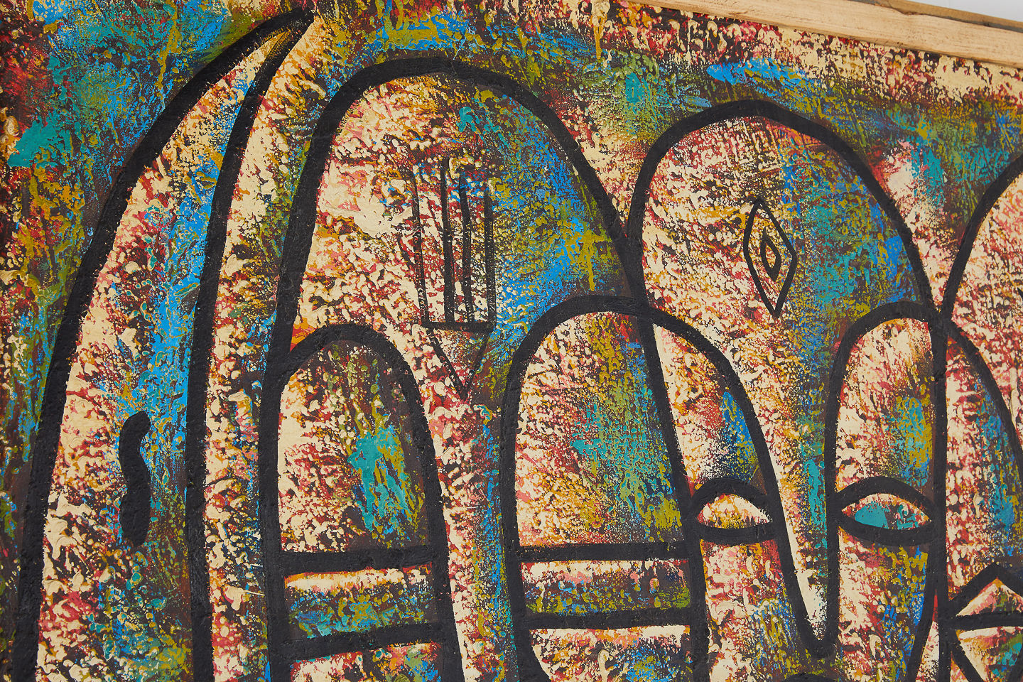 SOLD, 1970s Painting of African Masks