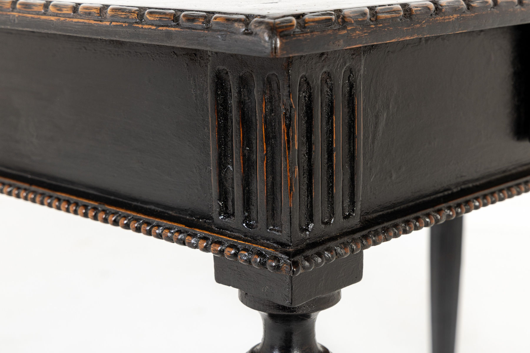 Pair of 18th Century Italian Ebonised Console Tables