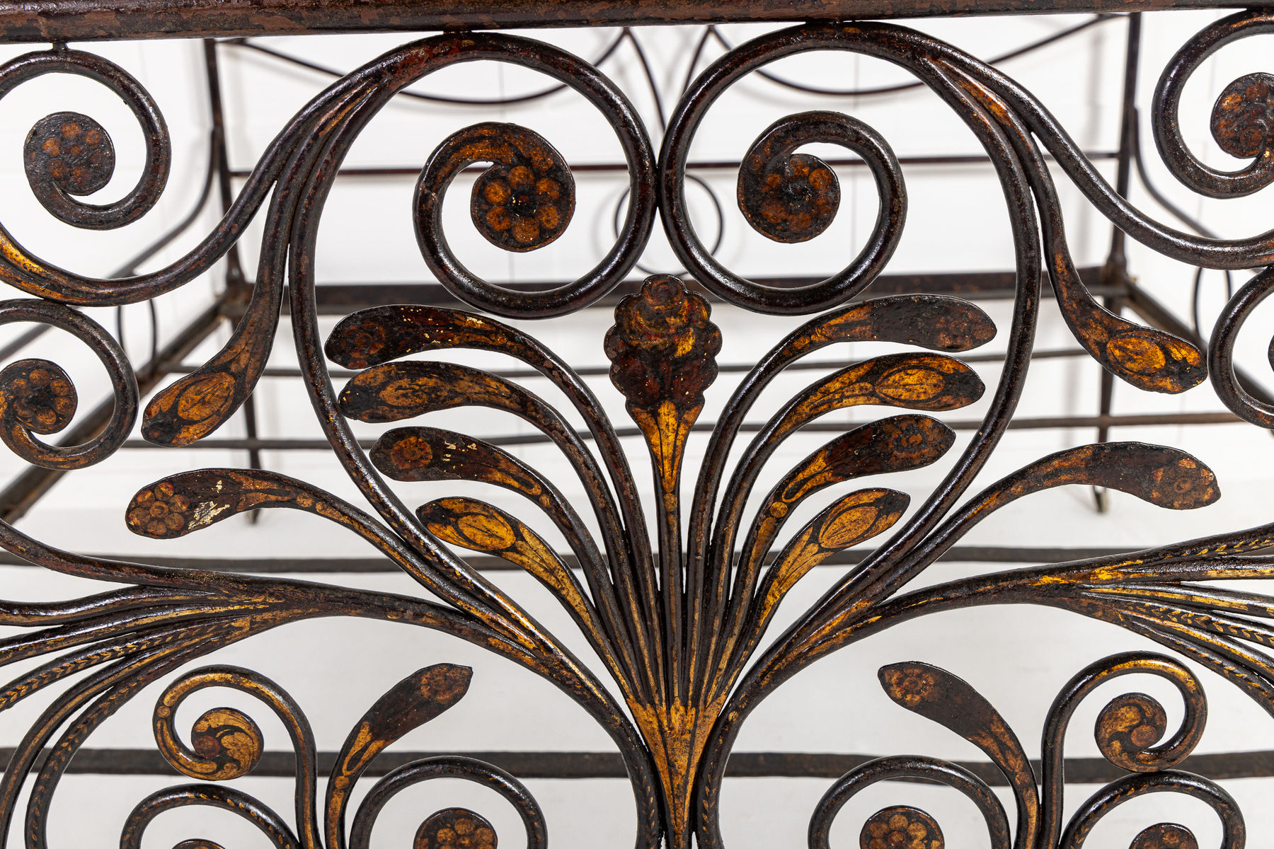 An Important Mid 19th Century Italian Wrought Iron Bed Frame