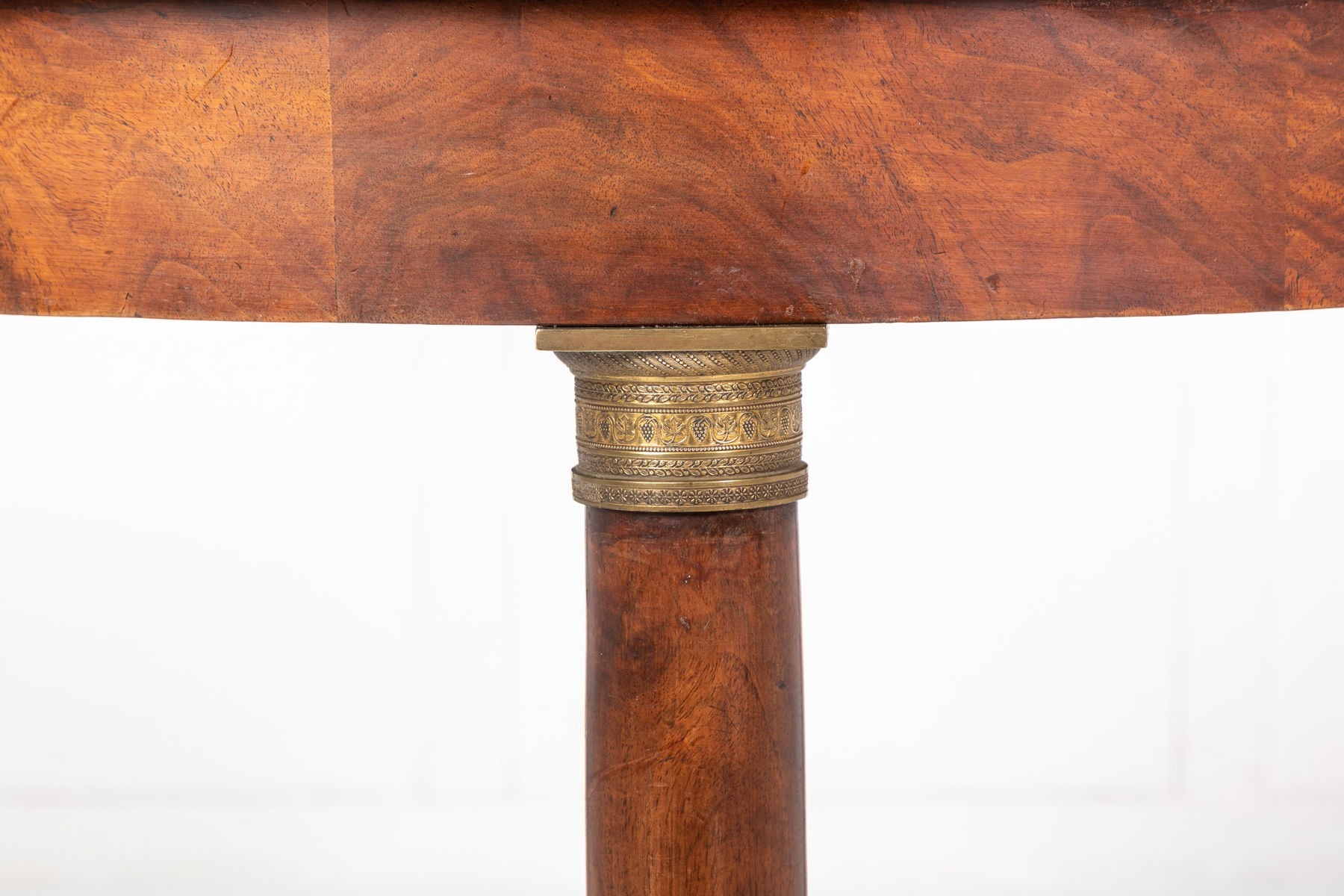 19th Century French Walnut Guéridon with Marble Top