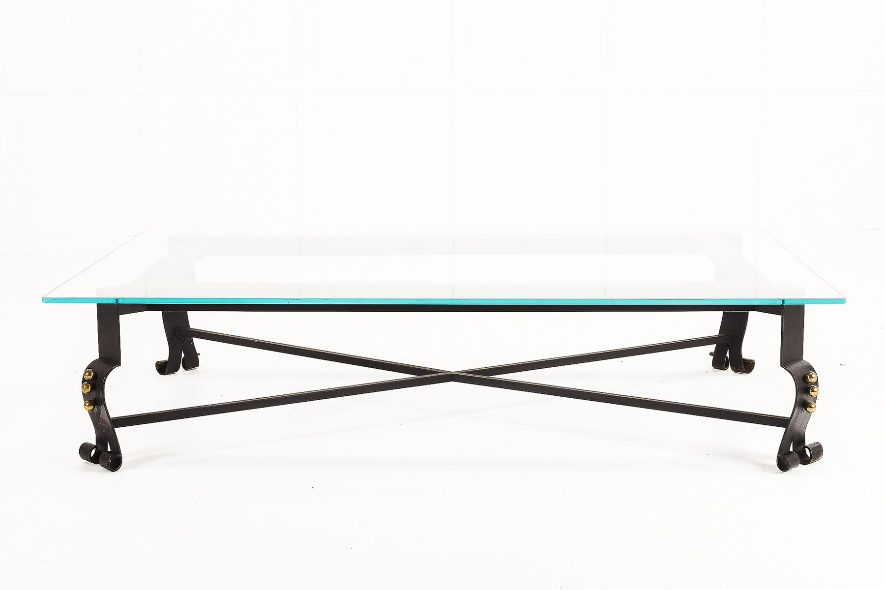 SOLD, Large 1970s Italian Metal Coffee Table