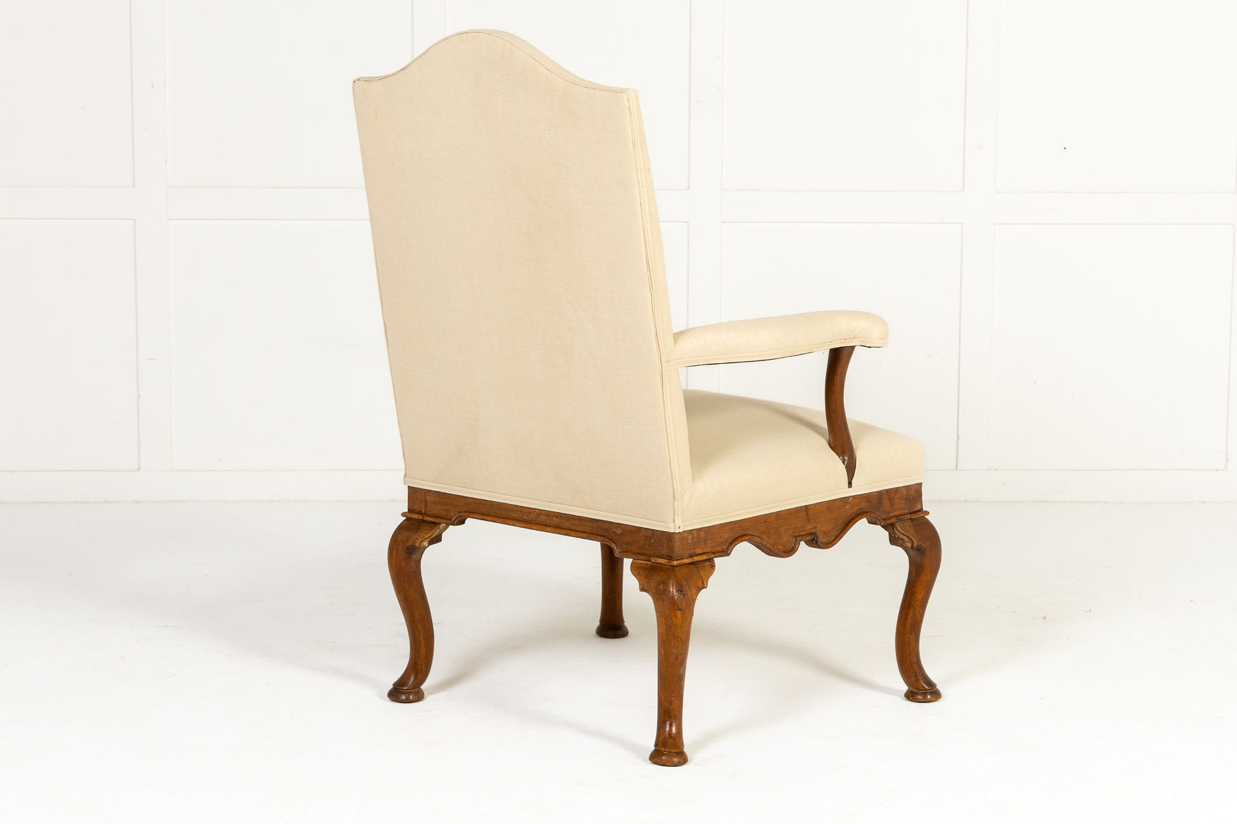 Pair of Large Scale 18th Century French Walnut Library Armchairs