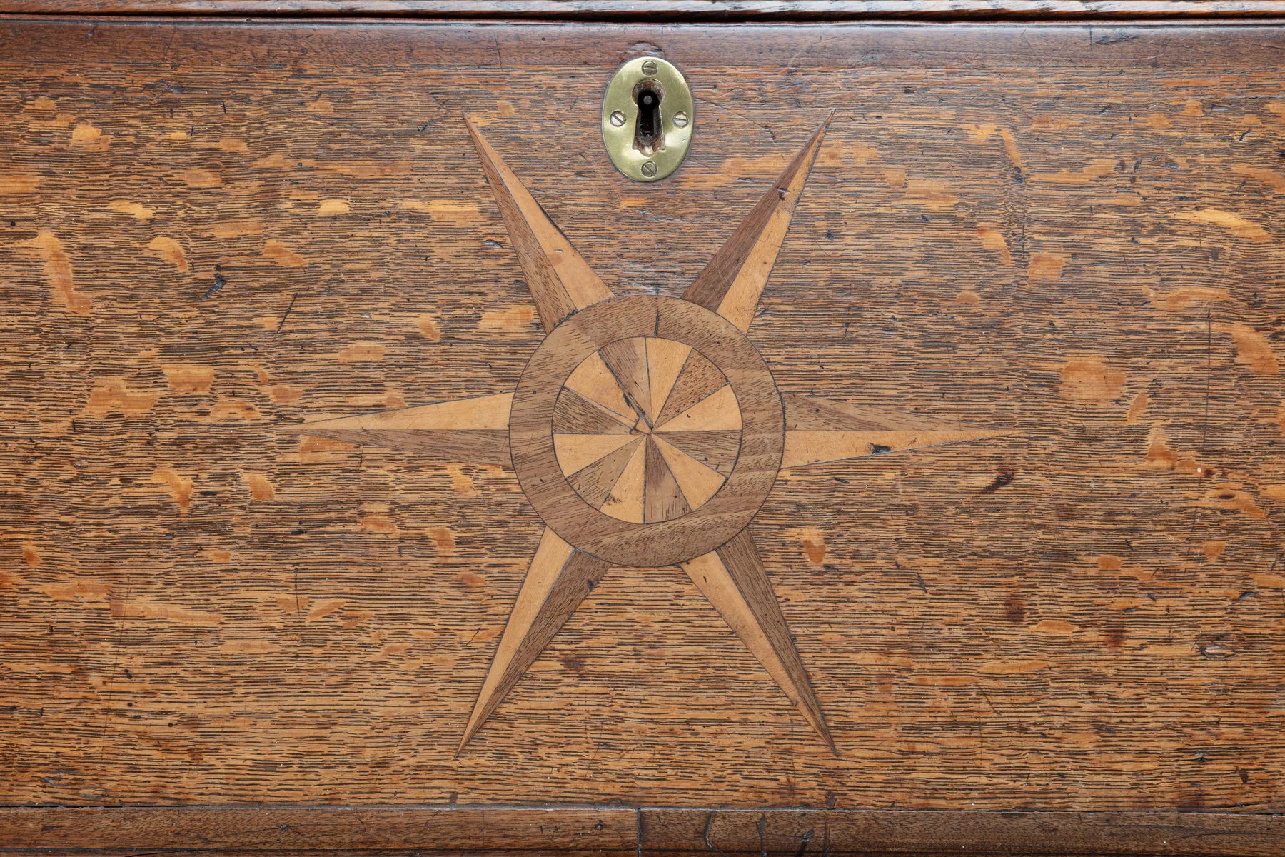 18th Century Estate Oak & Ash English Bureau