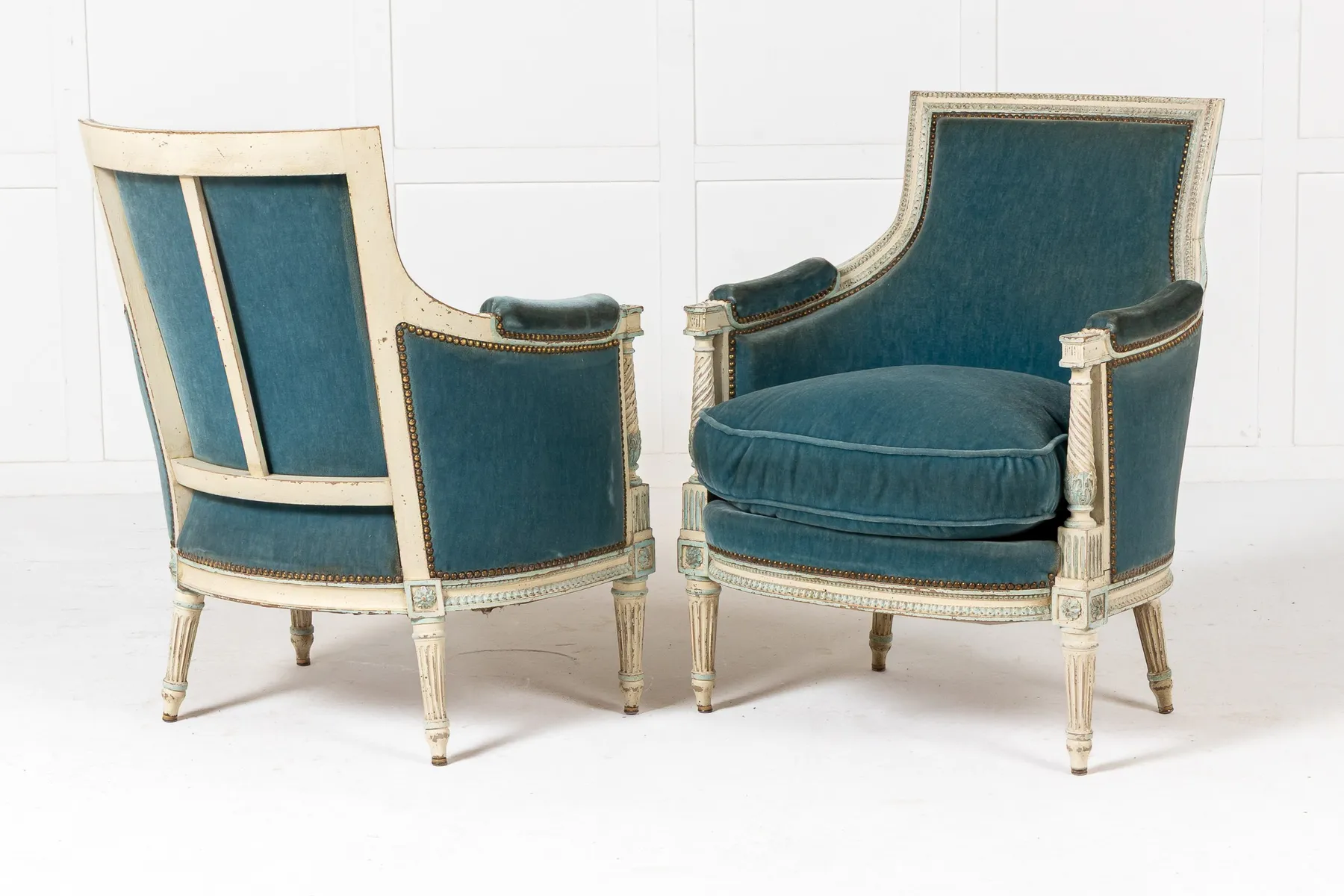 Pair of 19th Century French Painted Armchairs