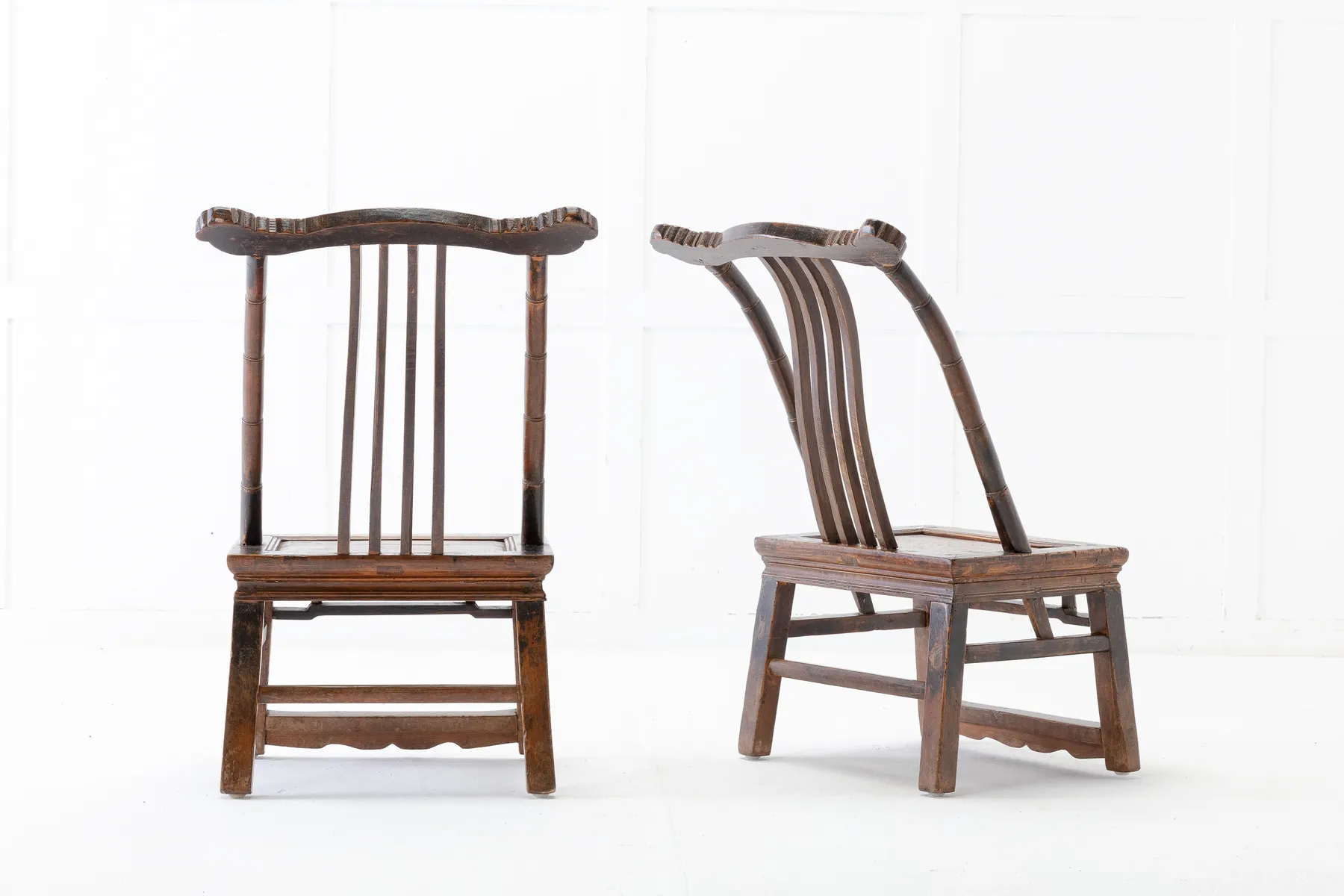 Pair of 19th Century Chinese Stargazing Chairs