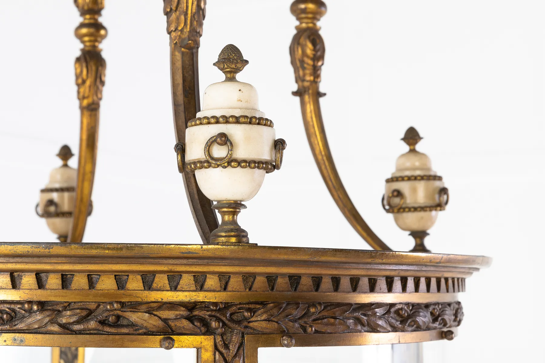 SOLD, 19th Century Gilt Bronze Hall Lantern