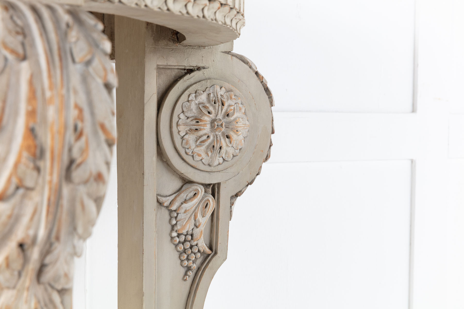 SOLD, 19th Century Painted Console Table with Breccia Marble Top