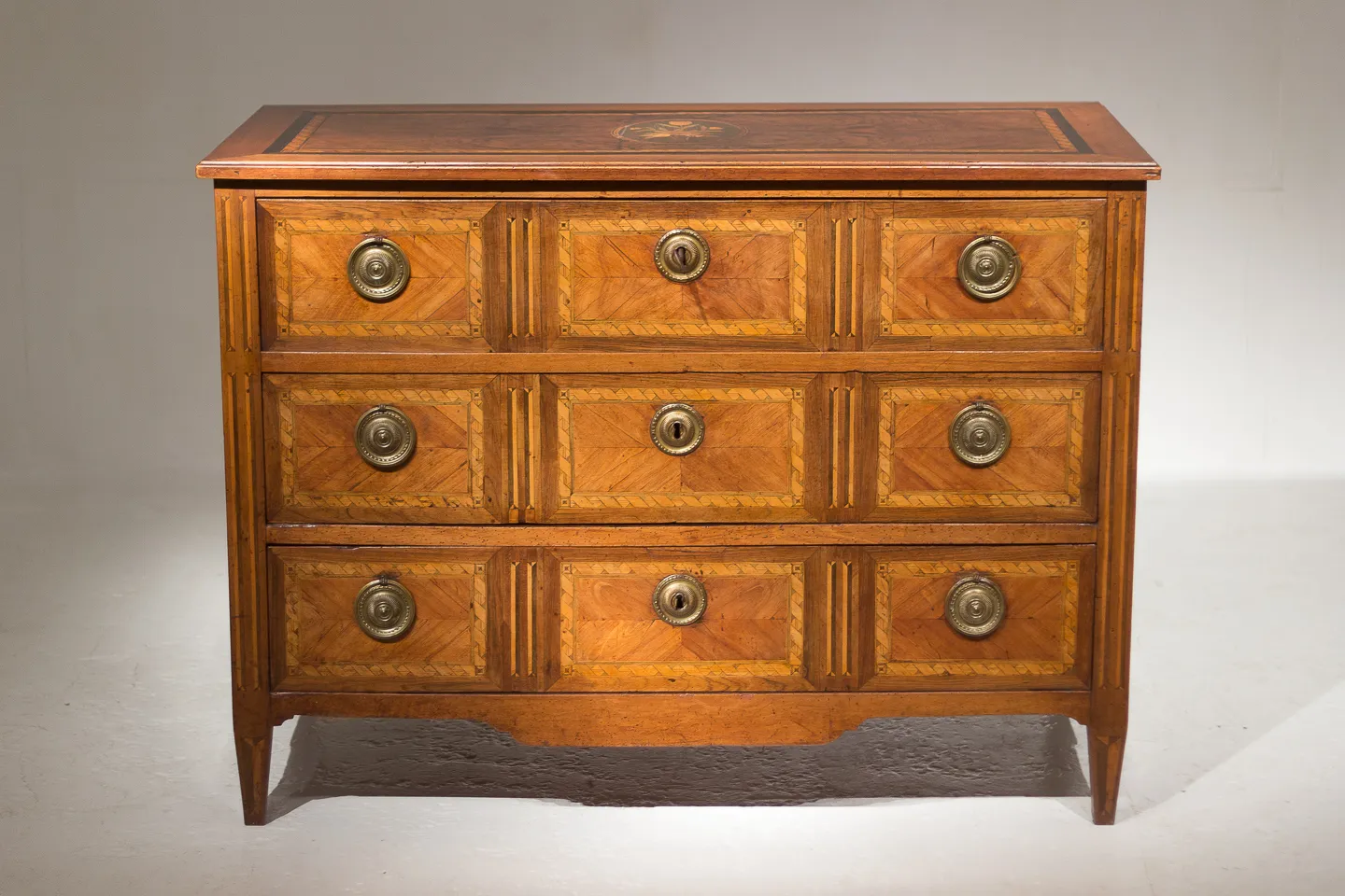 SOLD, 18th Century Italian Walnut & Kingwood Chest of Drawers