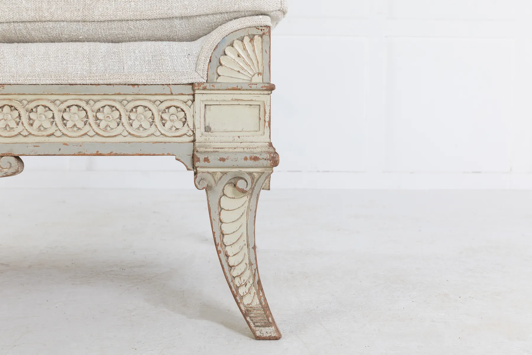 SOLD, 19th Century French Carved Wood Day Bed