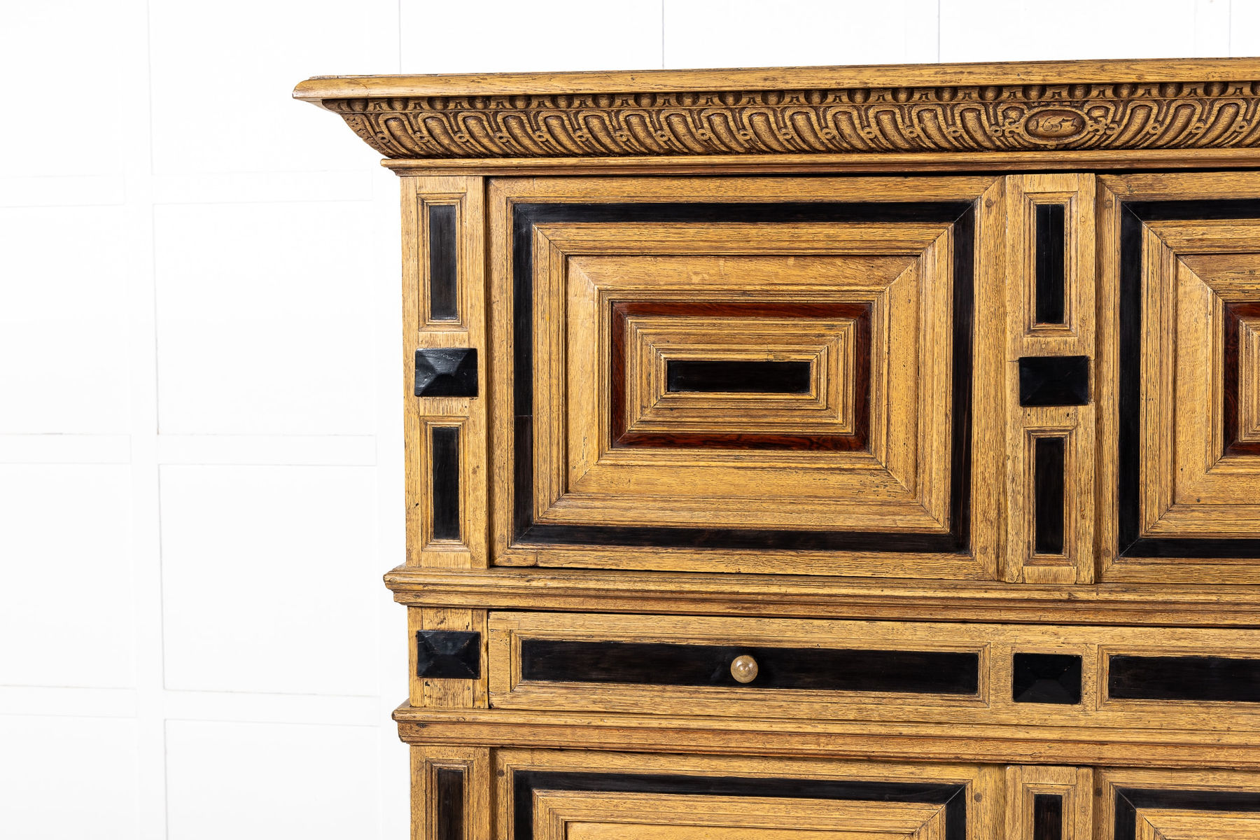 17th Century Dutch Oak, Ebony and Rosewood Cabinet