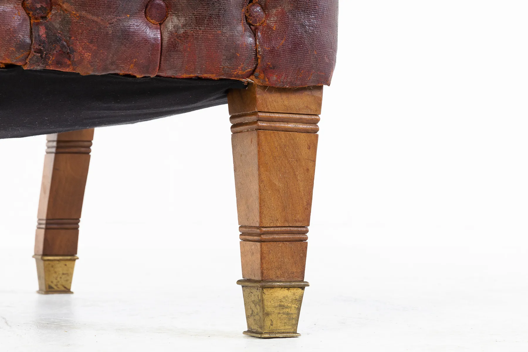 SOLD, 19th Century Mahogany and Leather Armchair