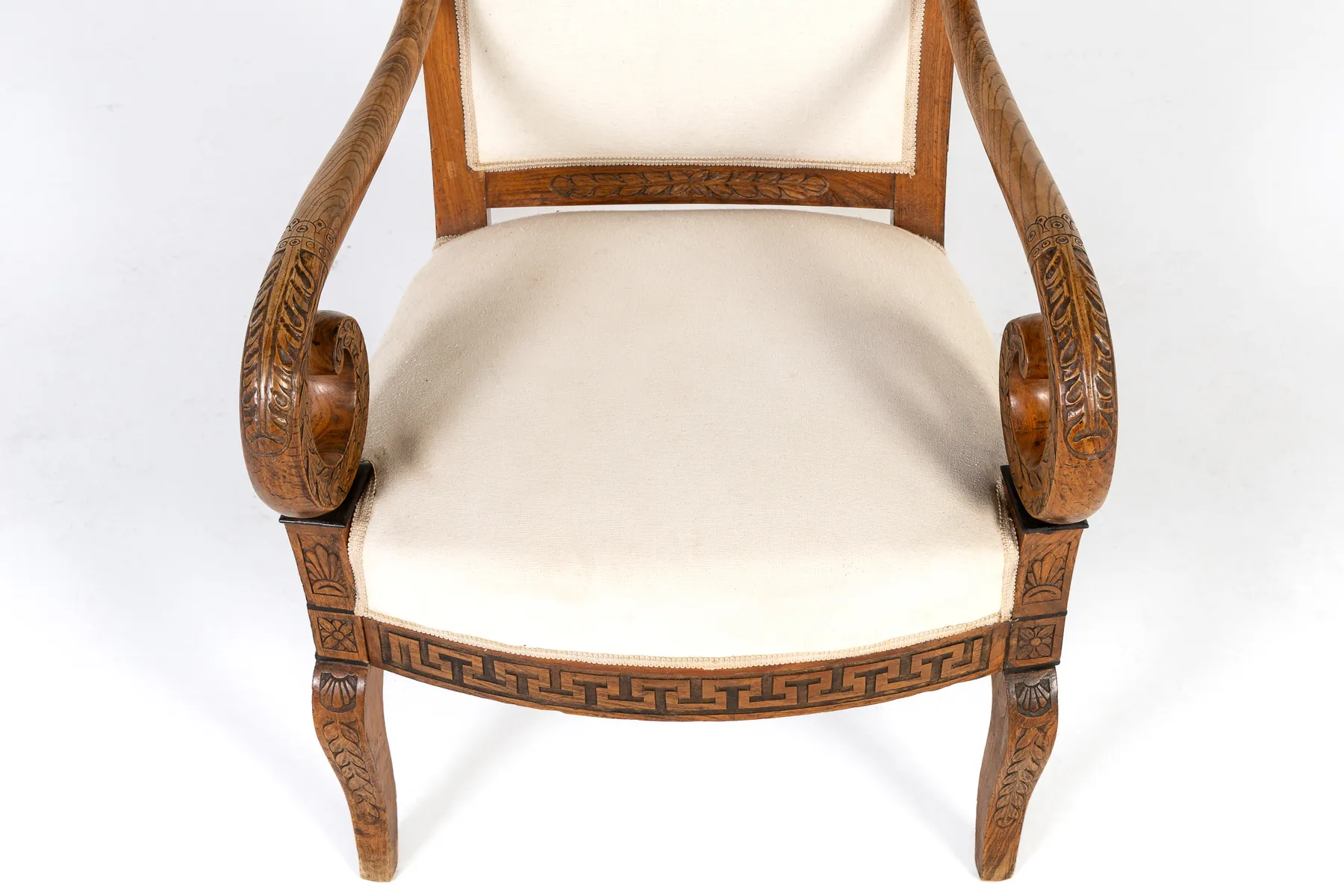 19th Century French Carved Beech Armchair