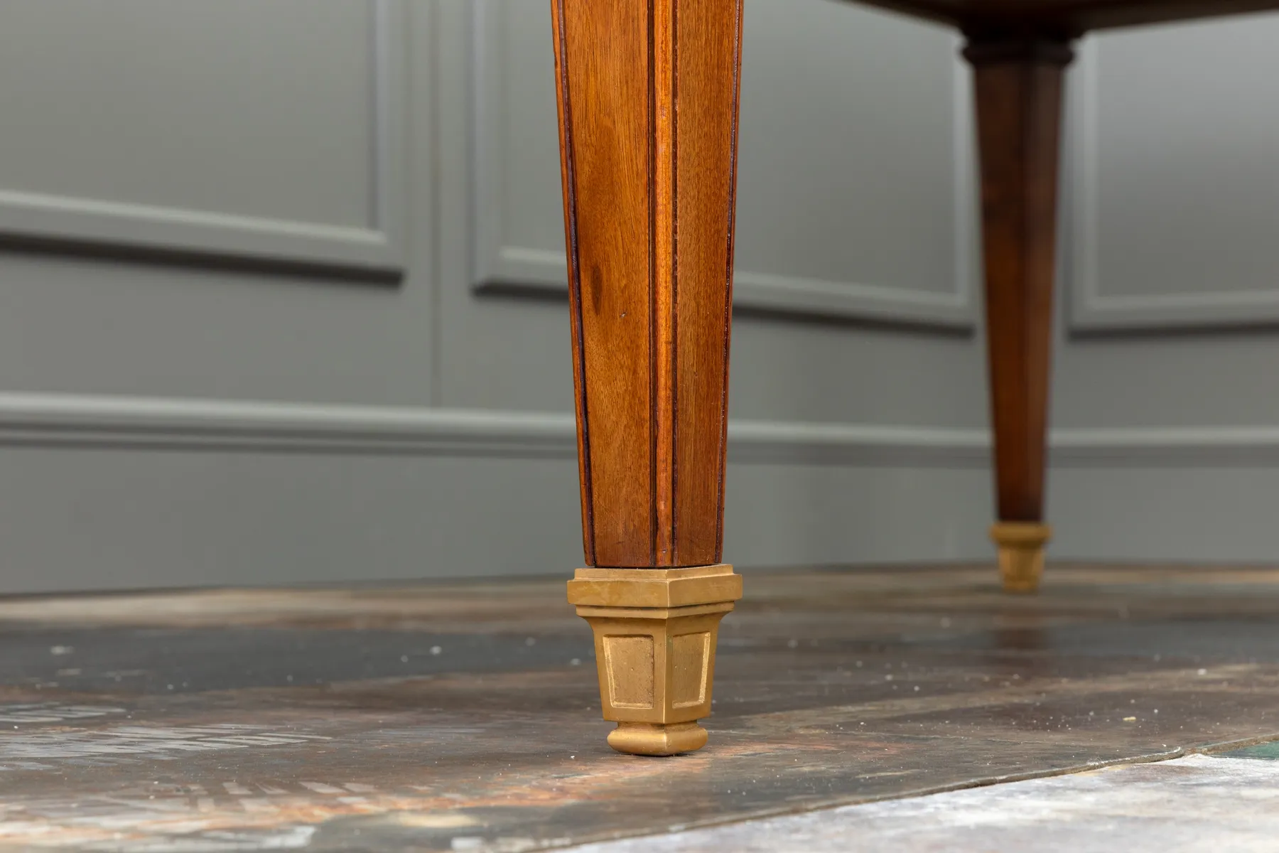 SOLD, Grand Scale Mahogany Bureau Plat by Paul Sormani