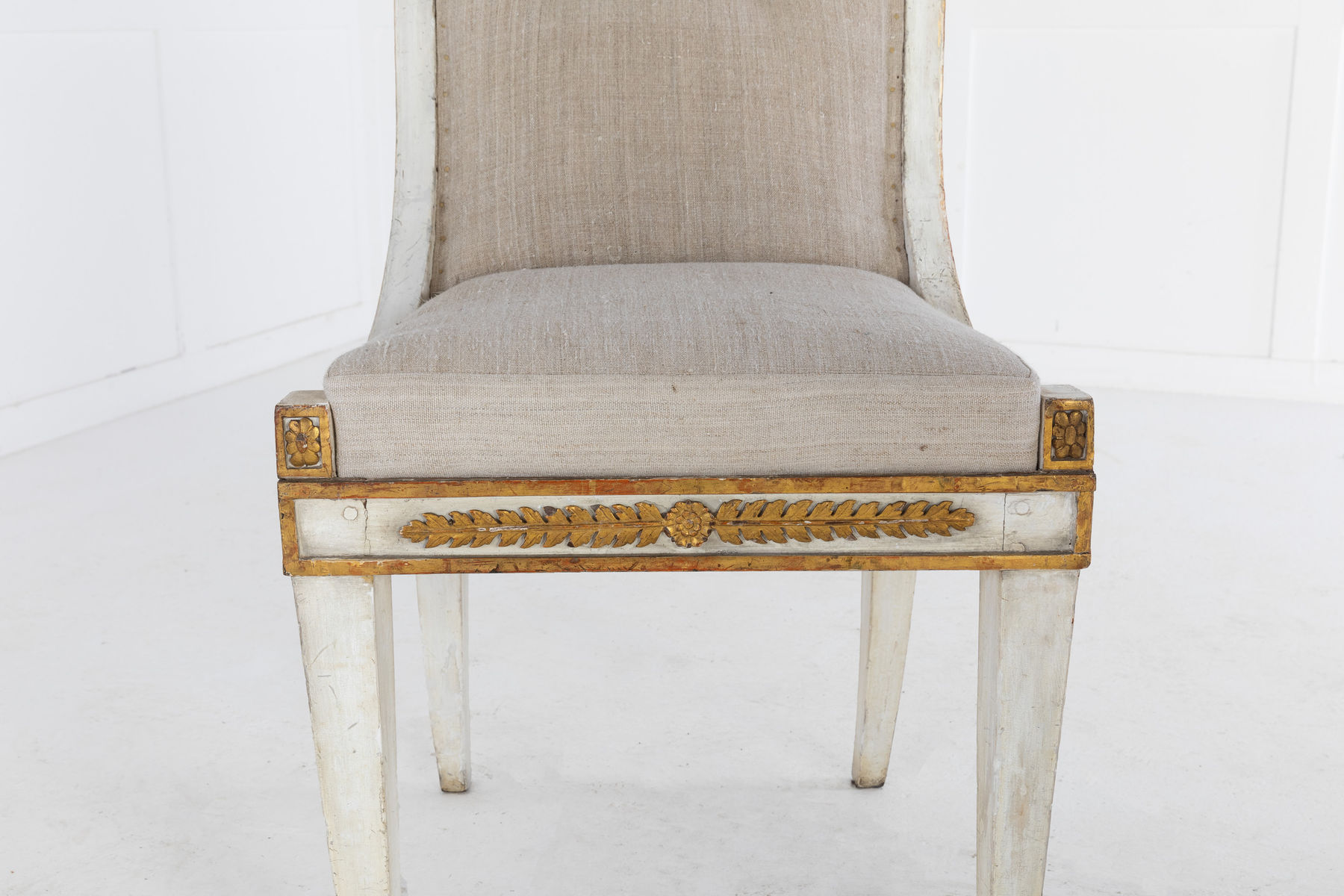 Pair of Early 19th Century Painted Italian Side Chairs