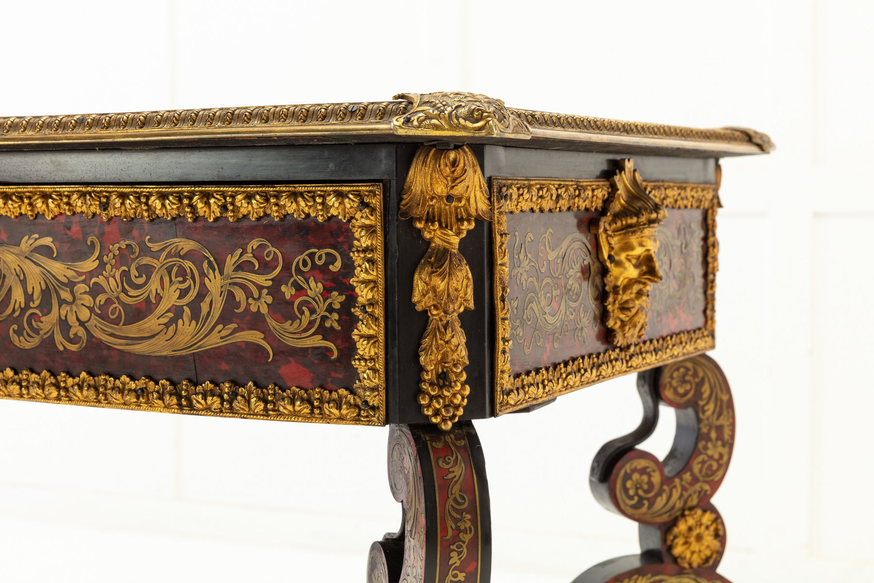 SOLD, 19th Century French Boulle Bureau Plat
