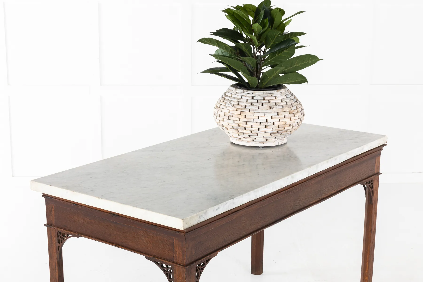 18th Century English George III Oak Console Table