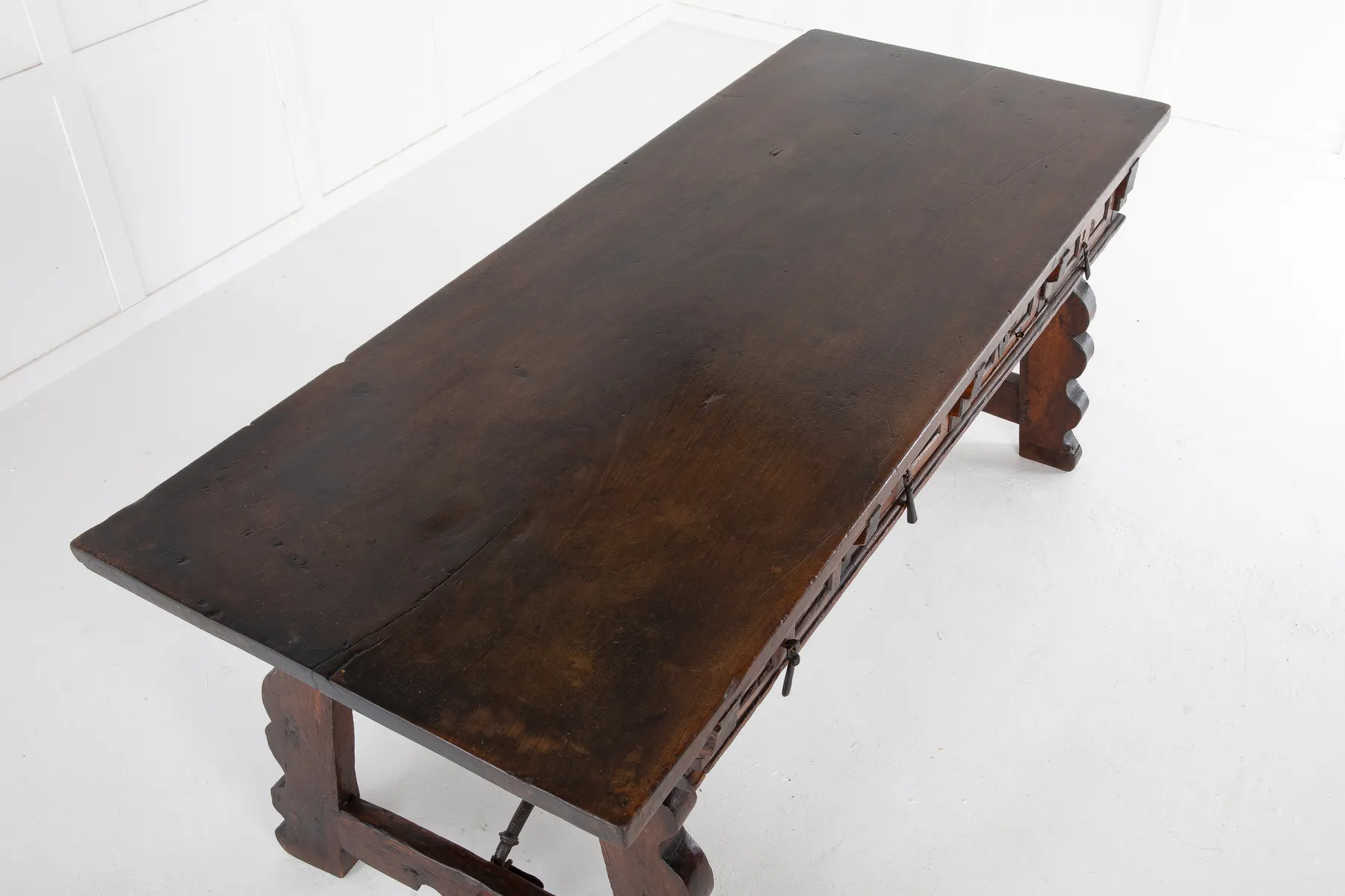 SOLD, Early 18th Century Walnut Spanish Desk/Serving Table