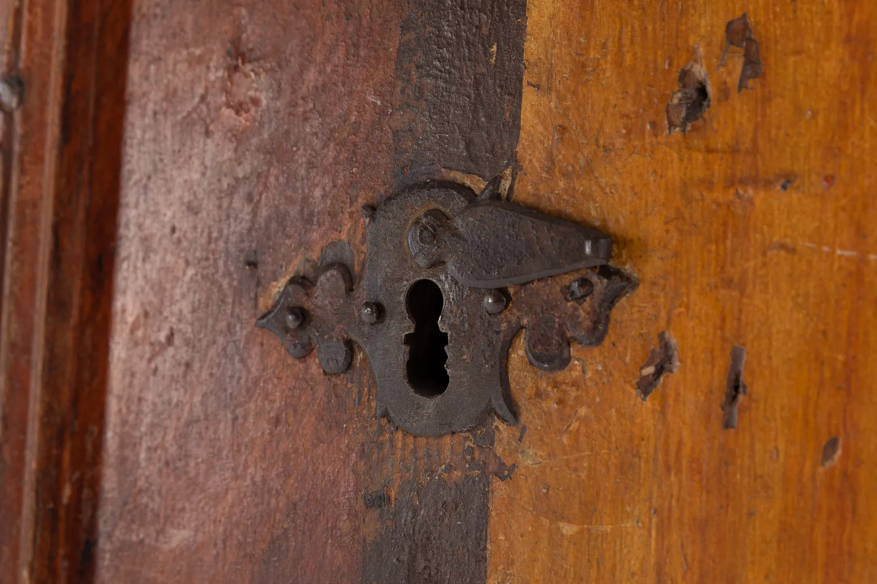 SOLD, 18th Century Spanish Painted Cabinet