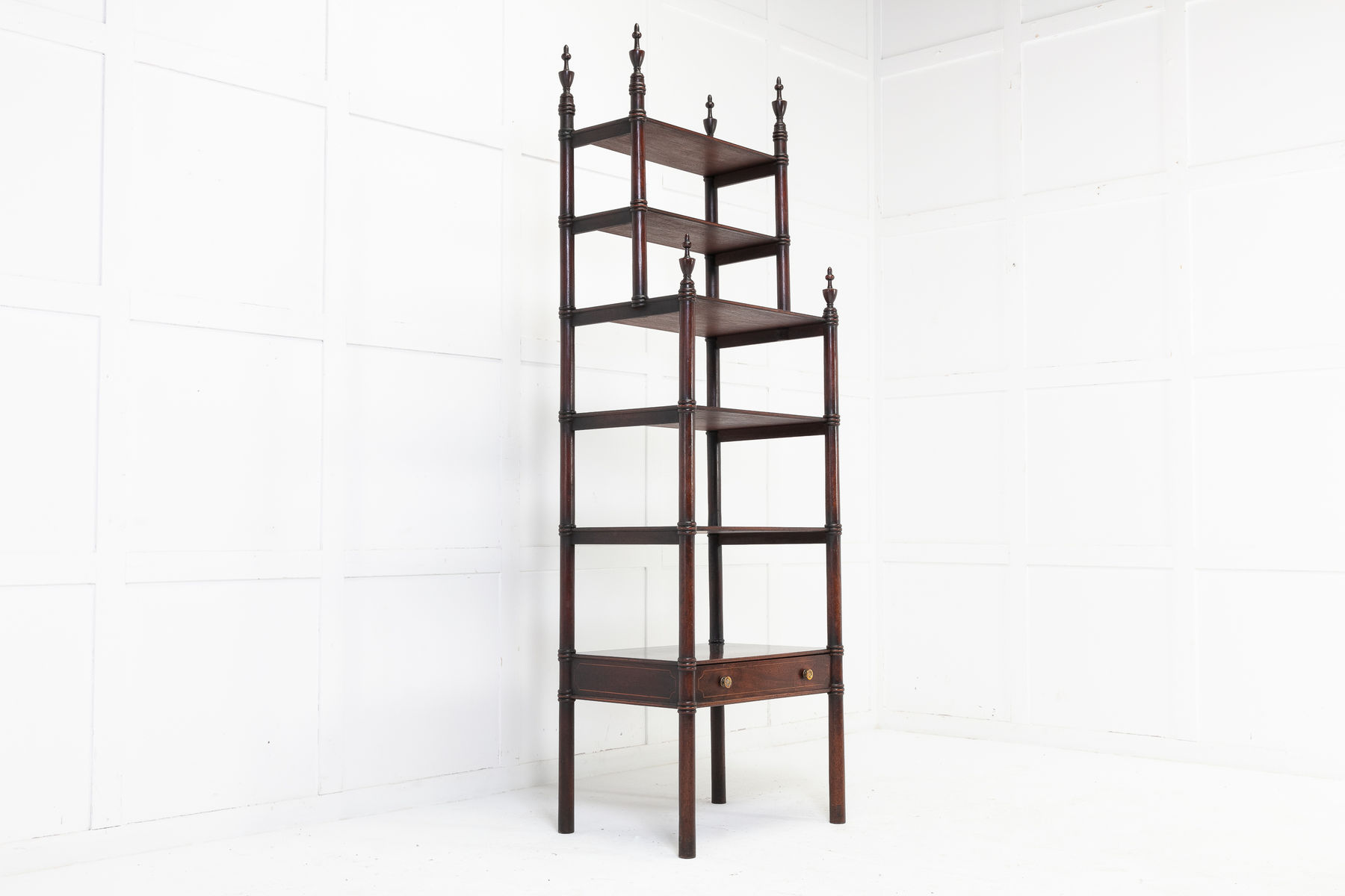 Large 19th Century Regency Mahogany Whatnot