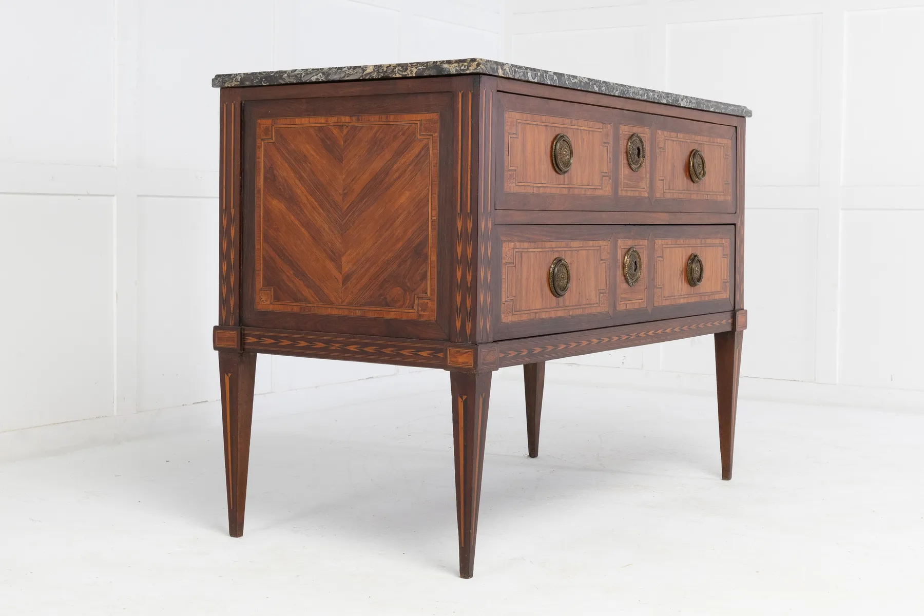 SOLD, 18th Century French Kingwood and Tulip Commode