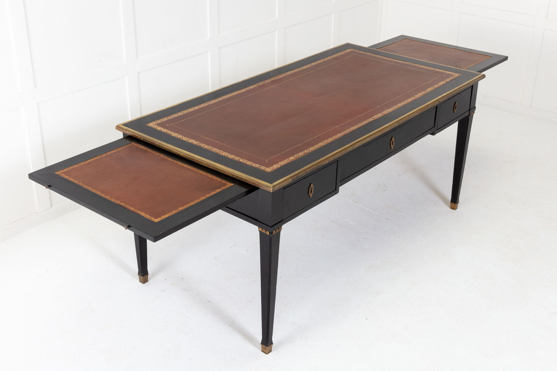 19th Century French Ebonised Bureau Plat