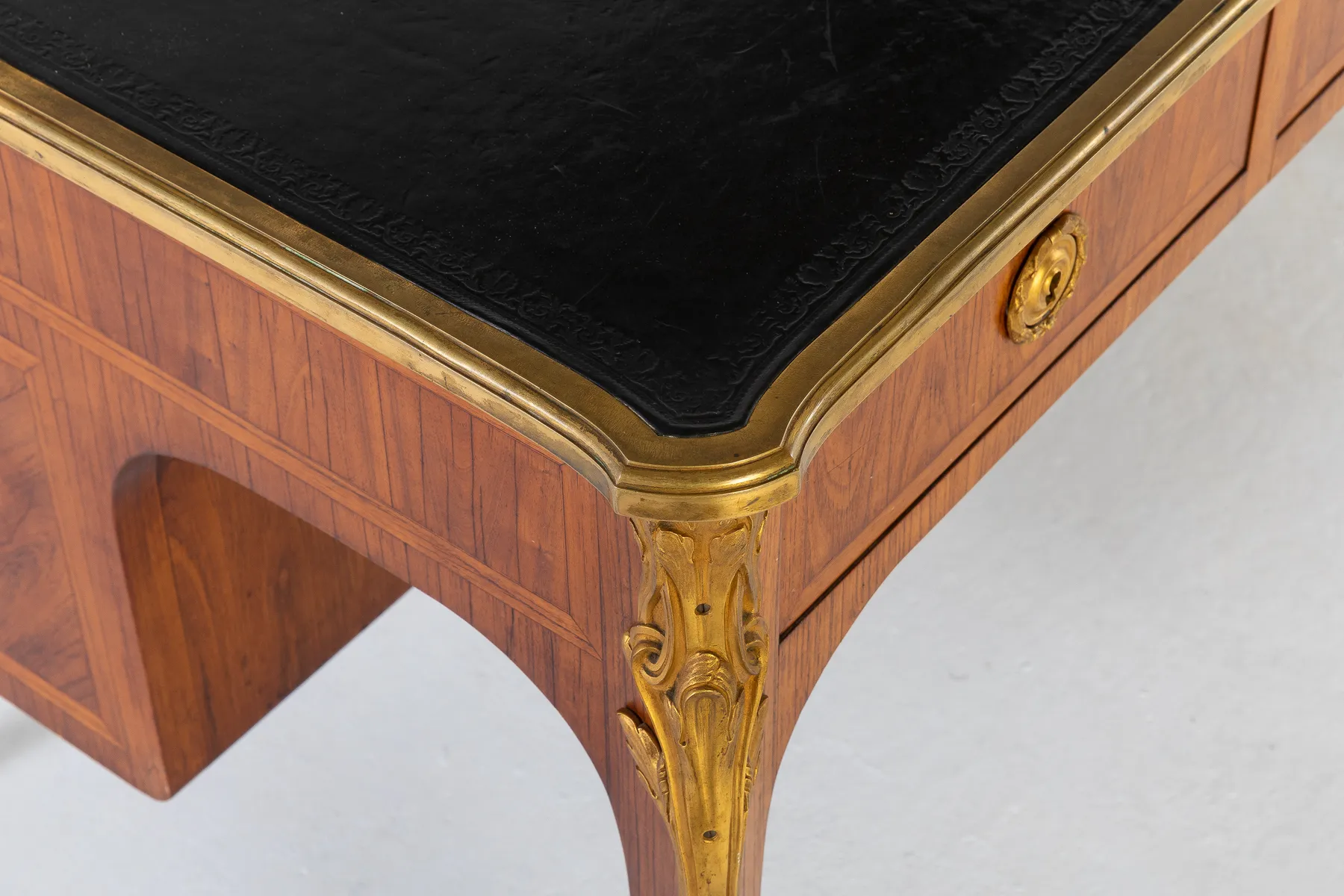 1940s French Kingwood Bureau Plat