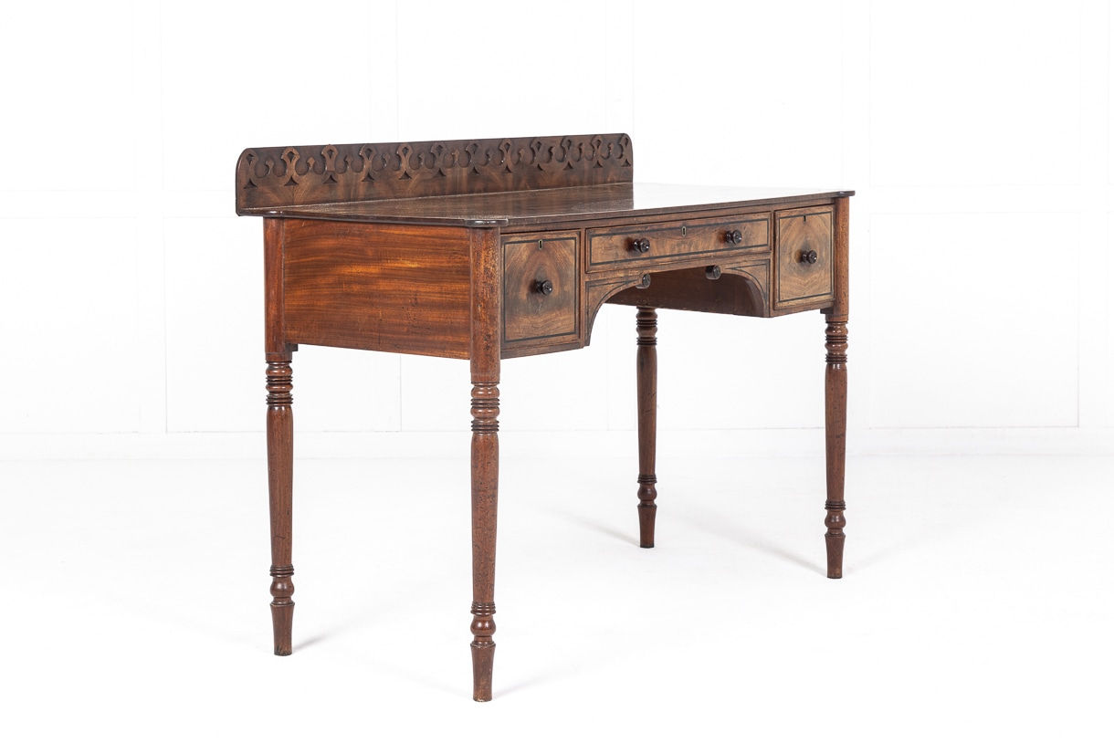 Early 19th Century English Regency Mahogany Desk/Dressing Table