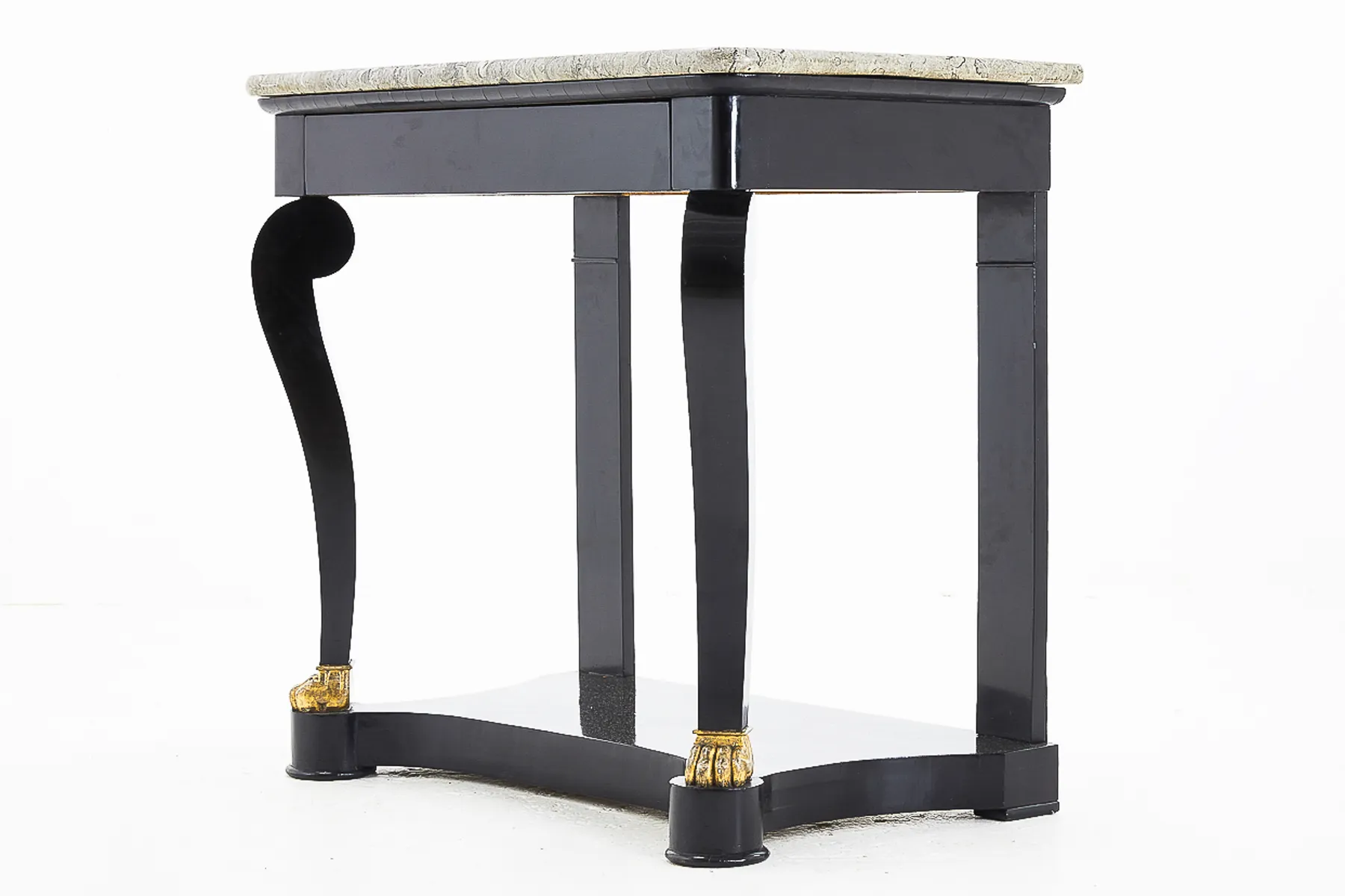 19th Century French Console Table with Marble Top